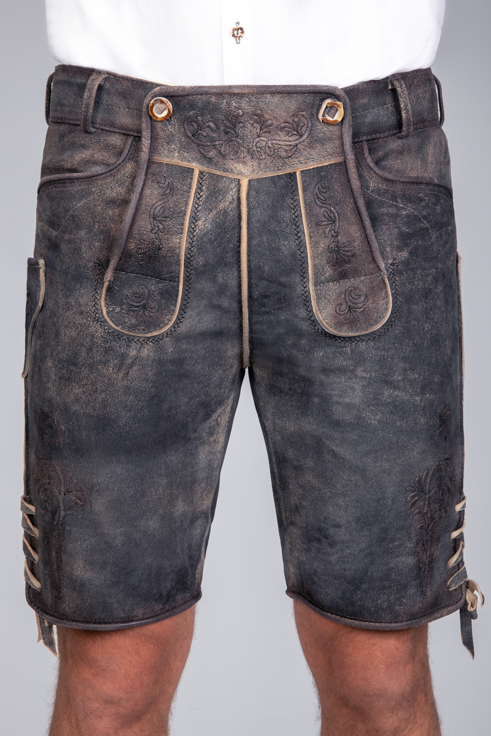 Kurze Wildbock Lederhose Tom
