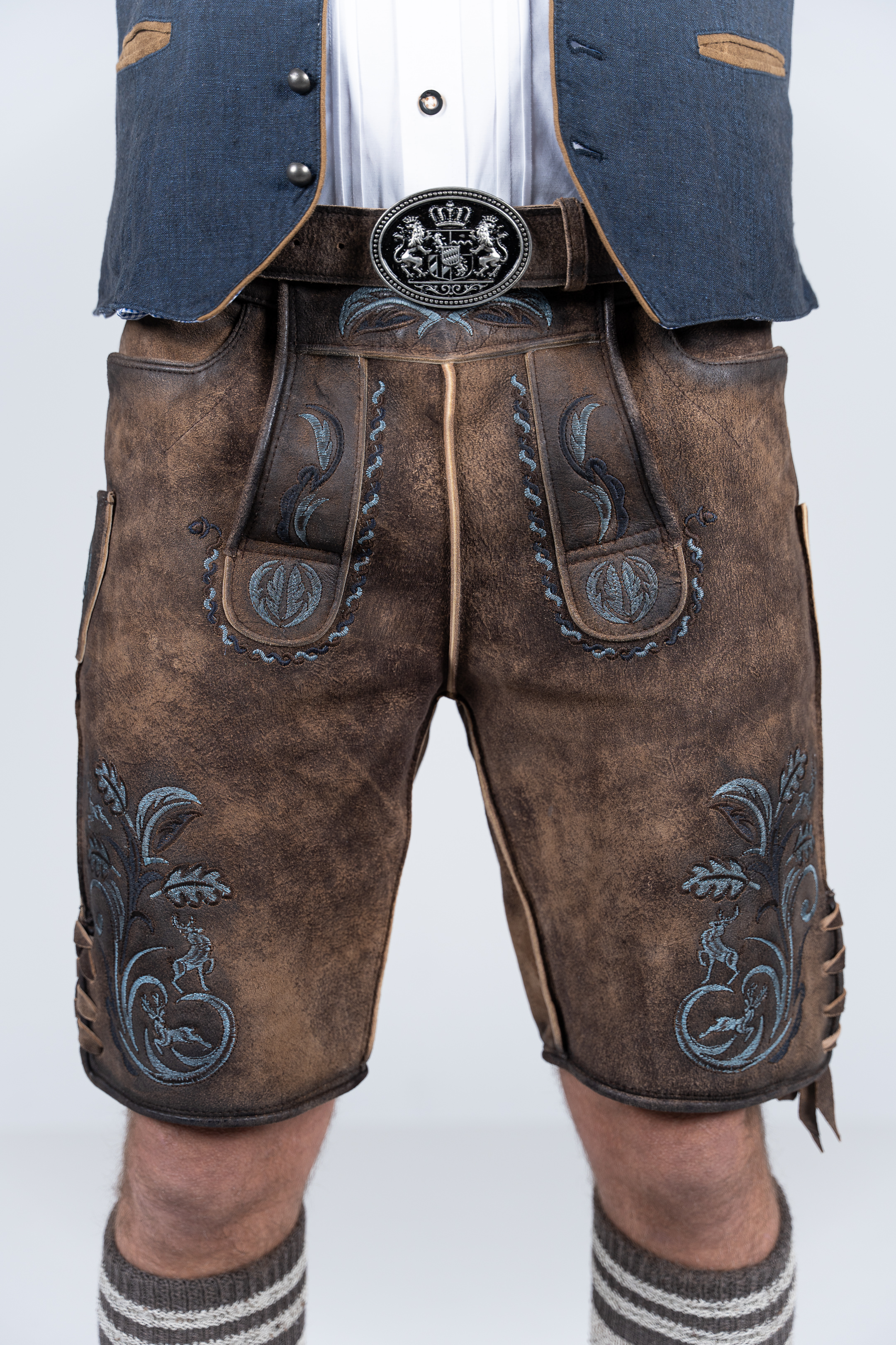 Kurze Wildbock Lederhose Florian