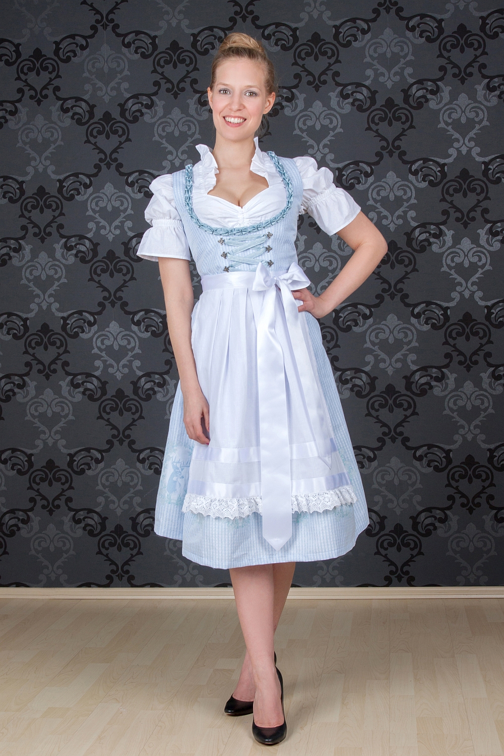 Midi Dirndl Made in Germany Einzelstück Nr. 6 Größe 36 & 38