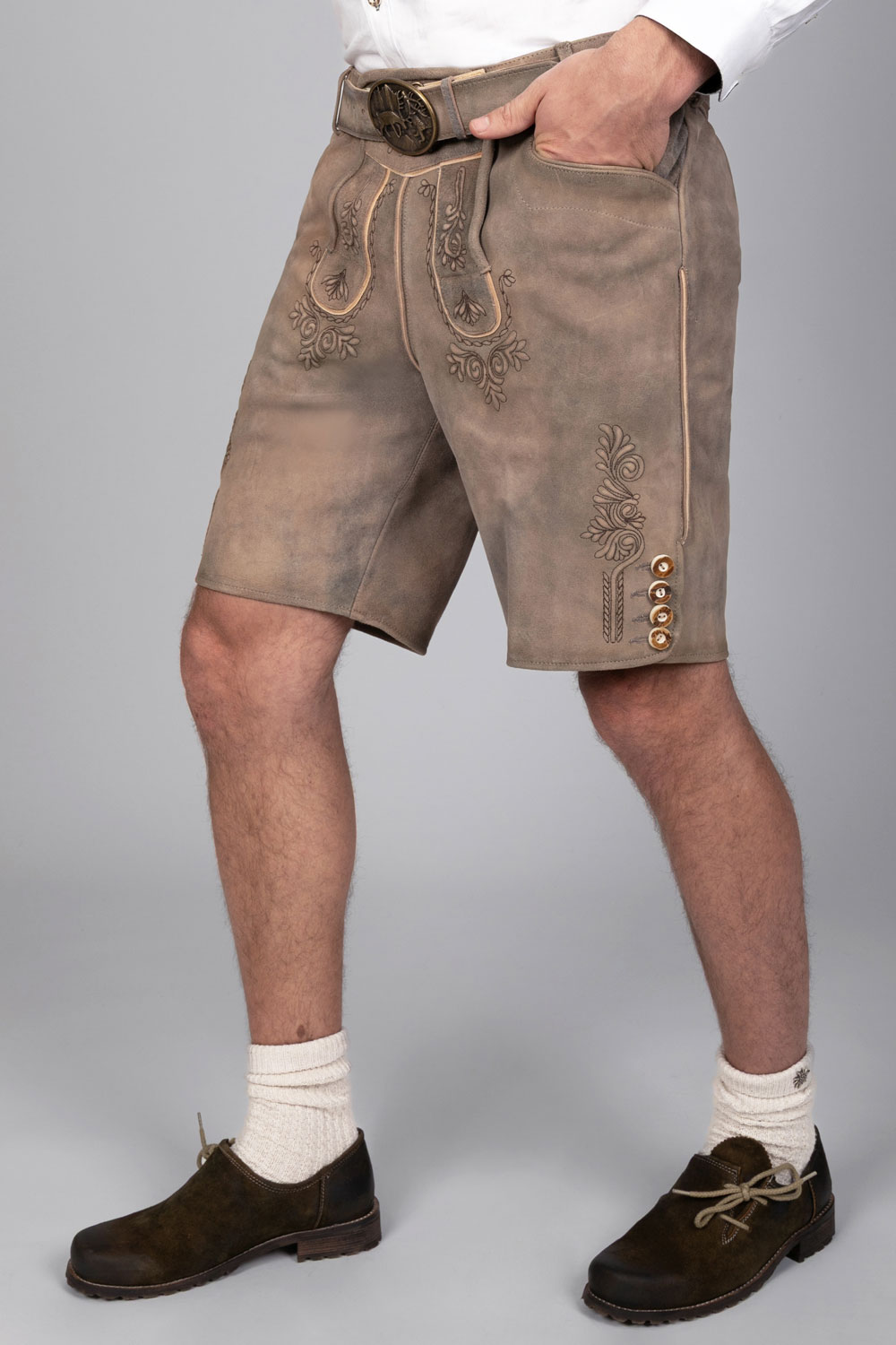 Kurze Wildbock Lederhose Lukas