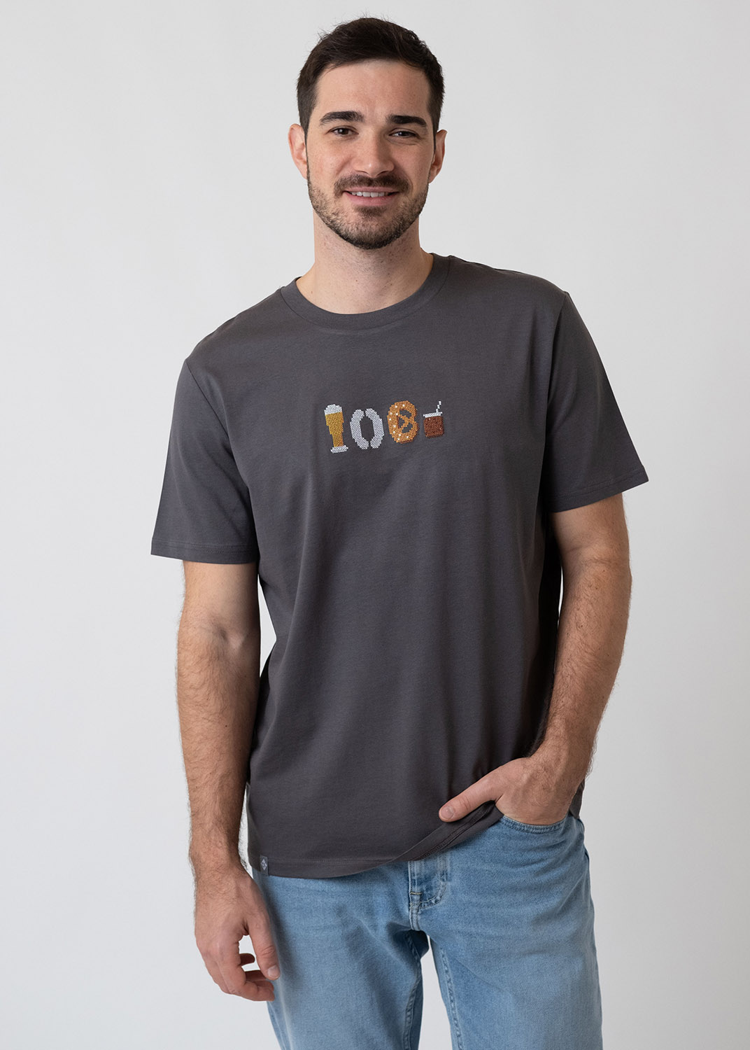 Bavarian Caps T-Shirt "Weißwurschtfrühstück" anthrazit