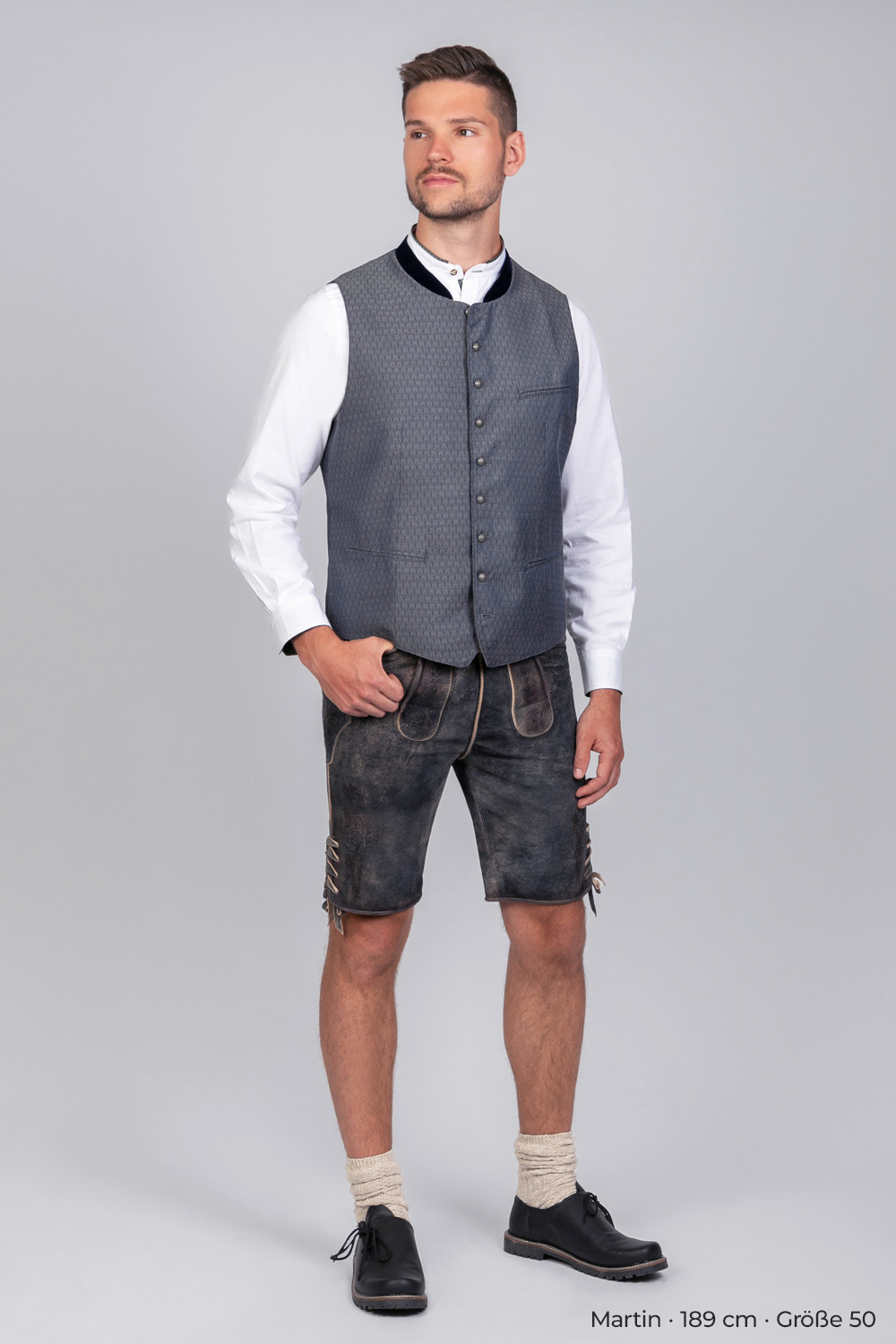 Kurze Wildbock Lederhose Tom
