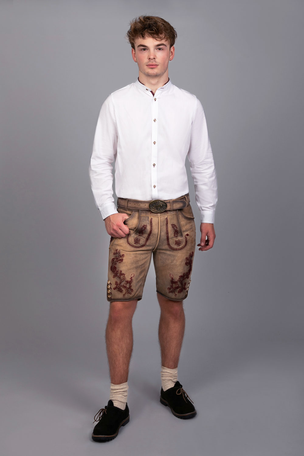 Kurze Wildbock Lederhose Emil