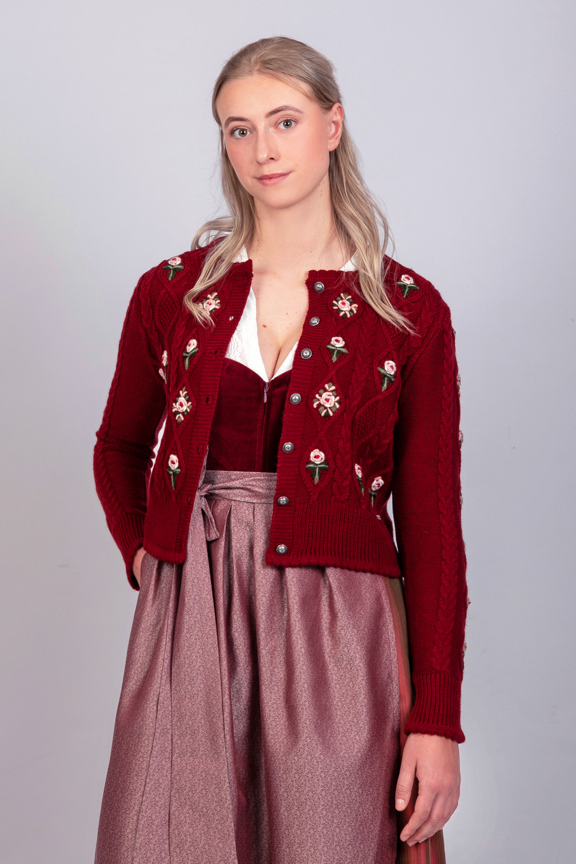 Strickjacke Lucia bordeaux