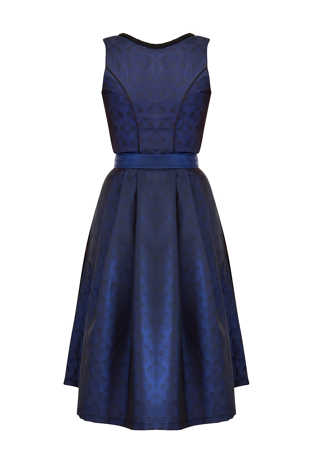 Midi Dirndl royalblau gold