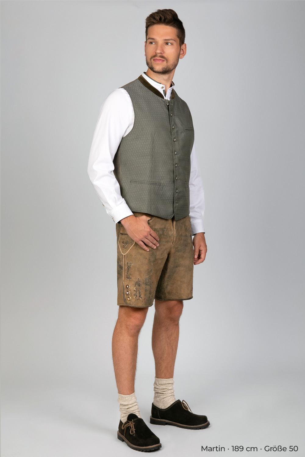 Kurze Wildbock Lederhose Paul