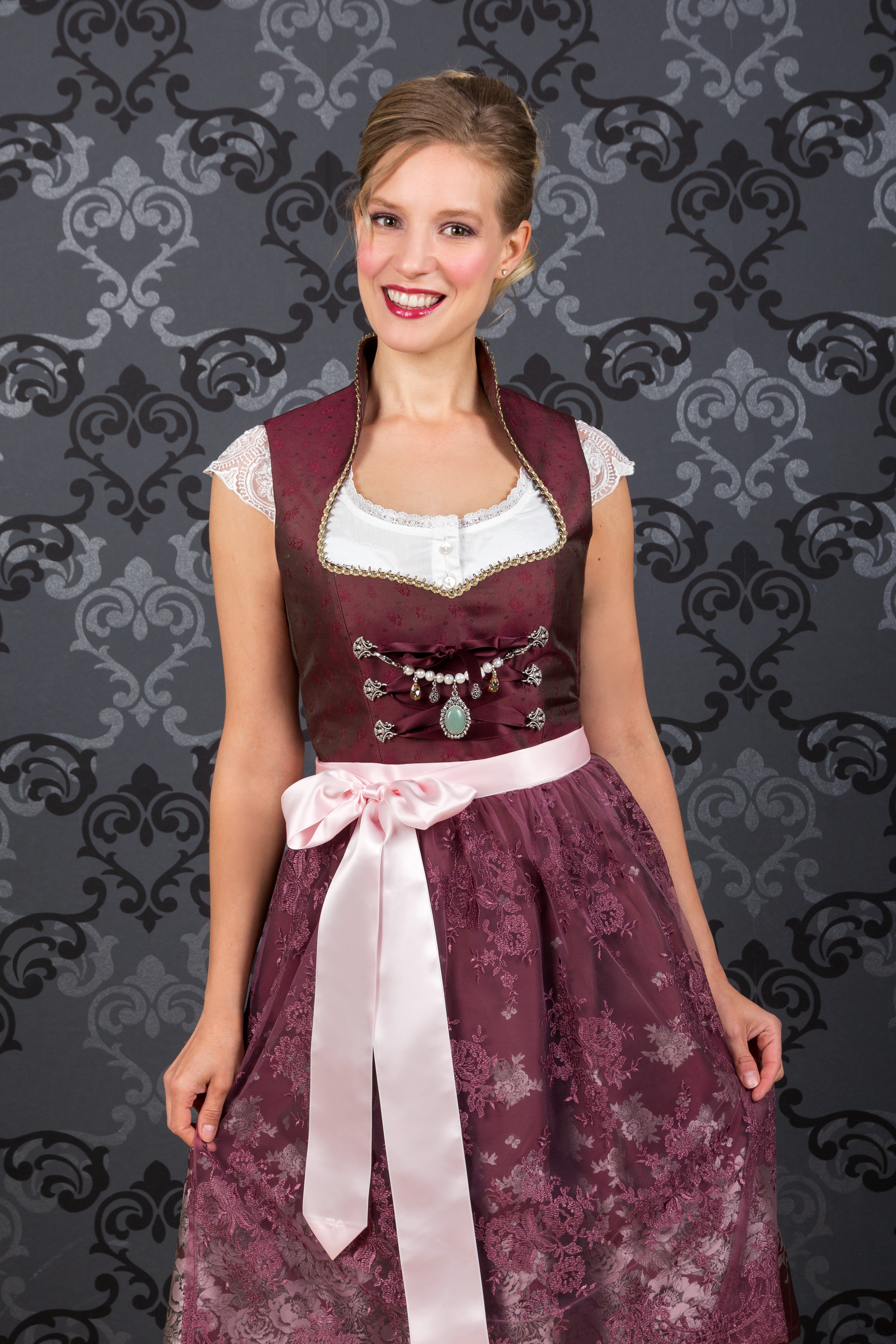 Midi Dirndl Stehkragen Stella