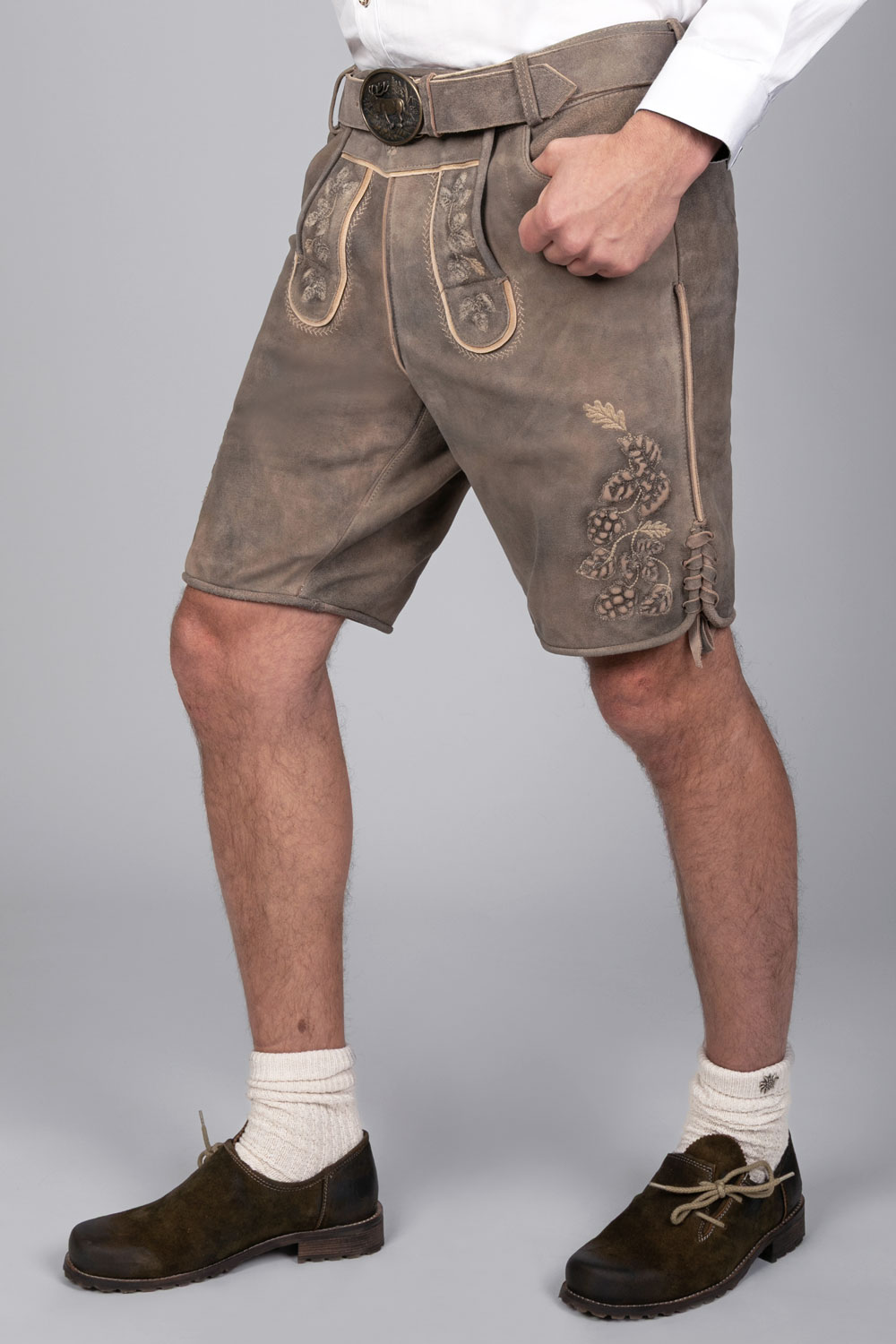 Kurze Wildbock Lederhose Kare