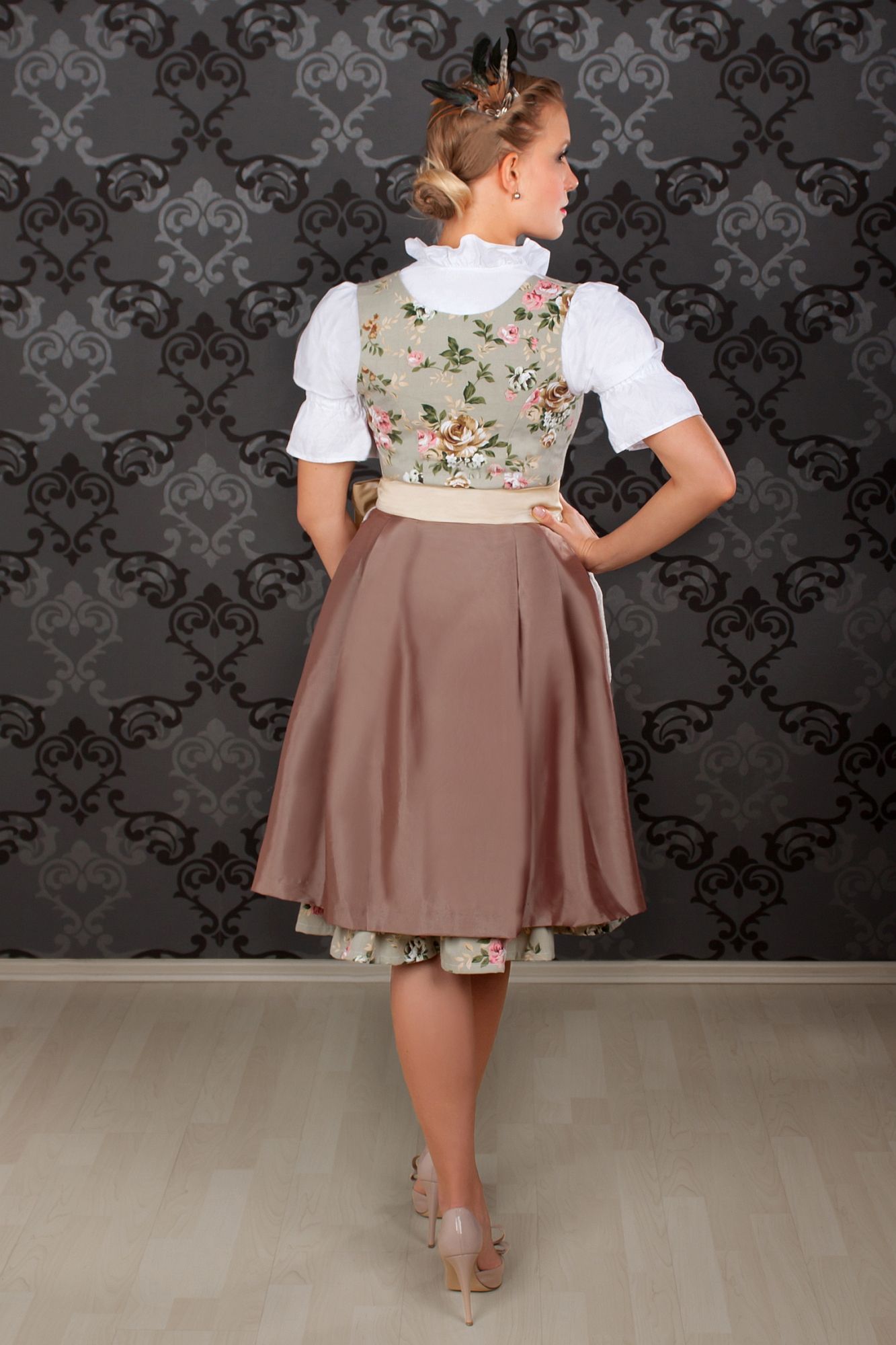 Midi Dirndl Blumen exclusive