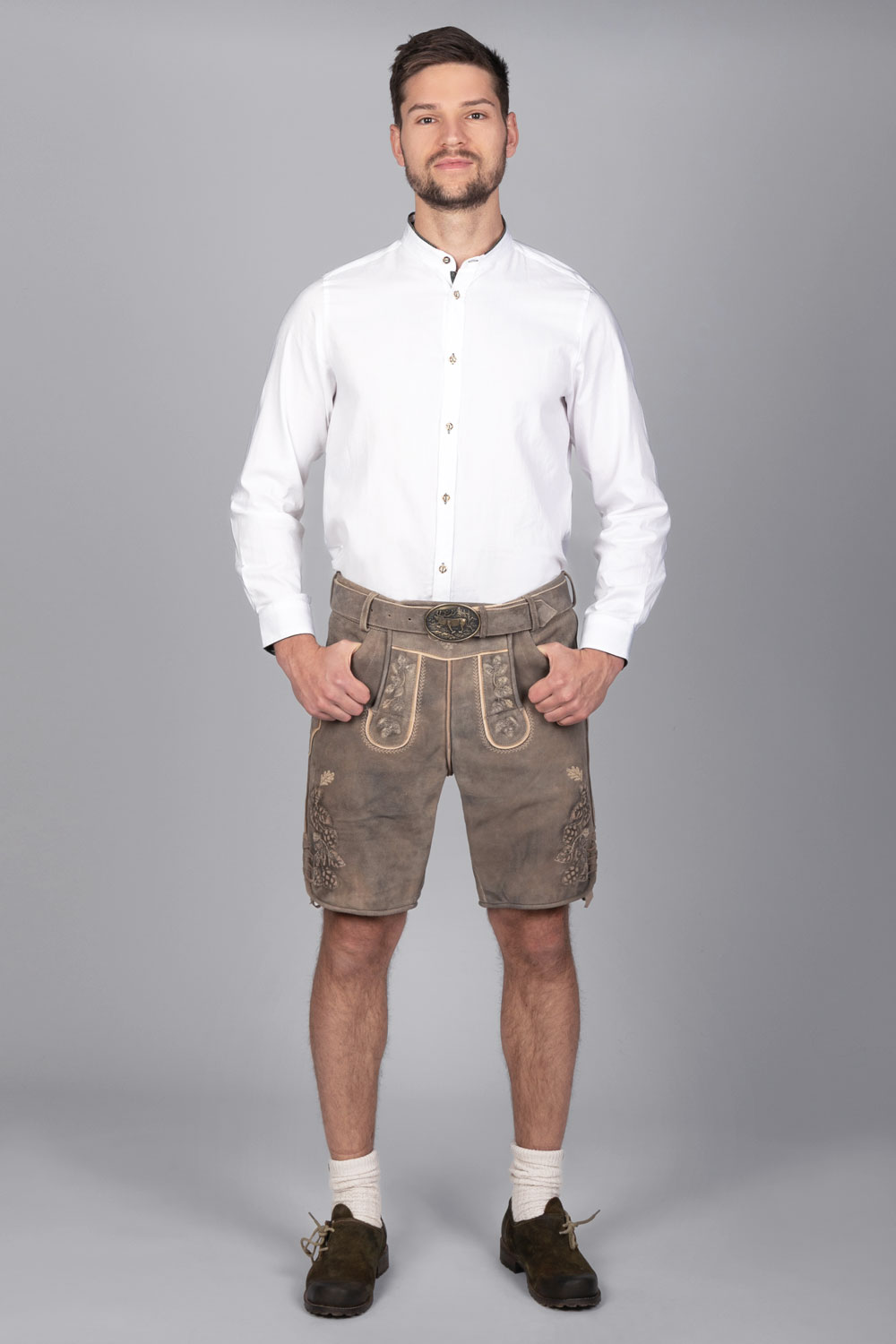 Kurze Wildbock Lederhose Kare
