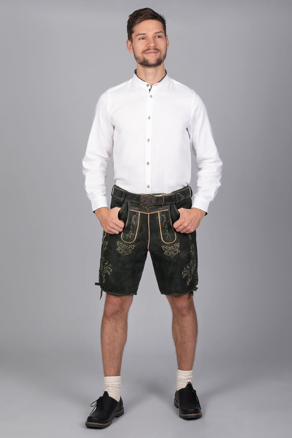 Kurze Wildbock Lederhose Friedl