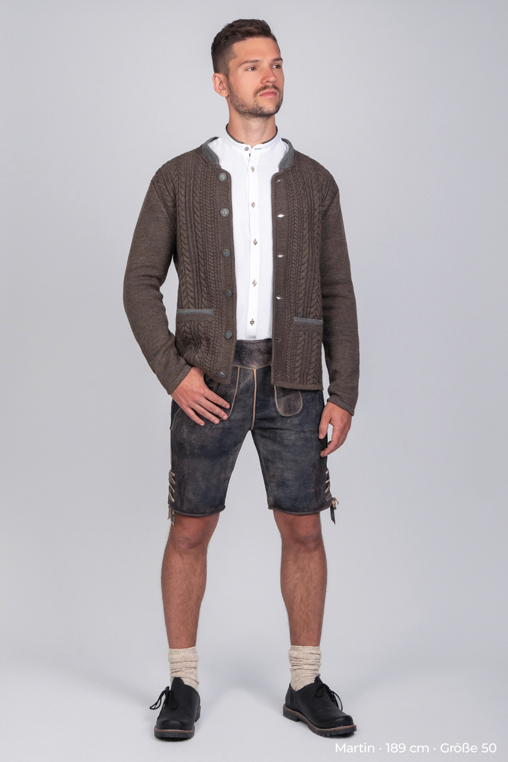 Trachten Strickjacke Jakob Tabak