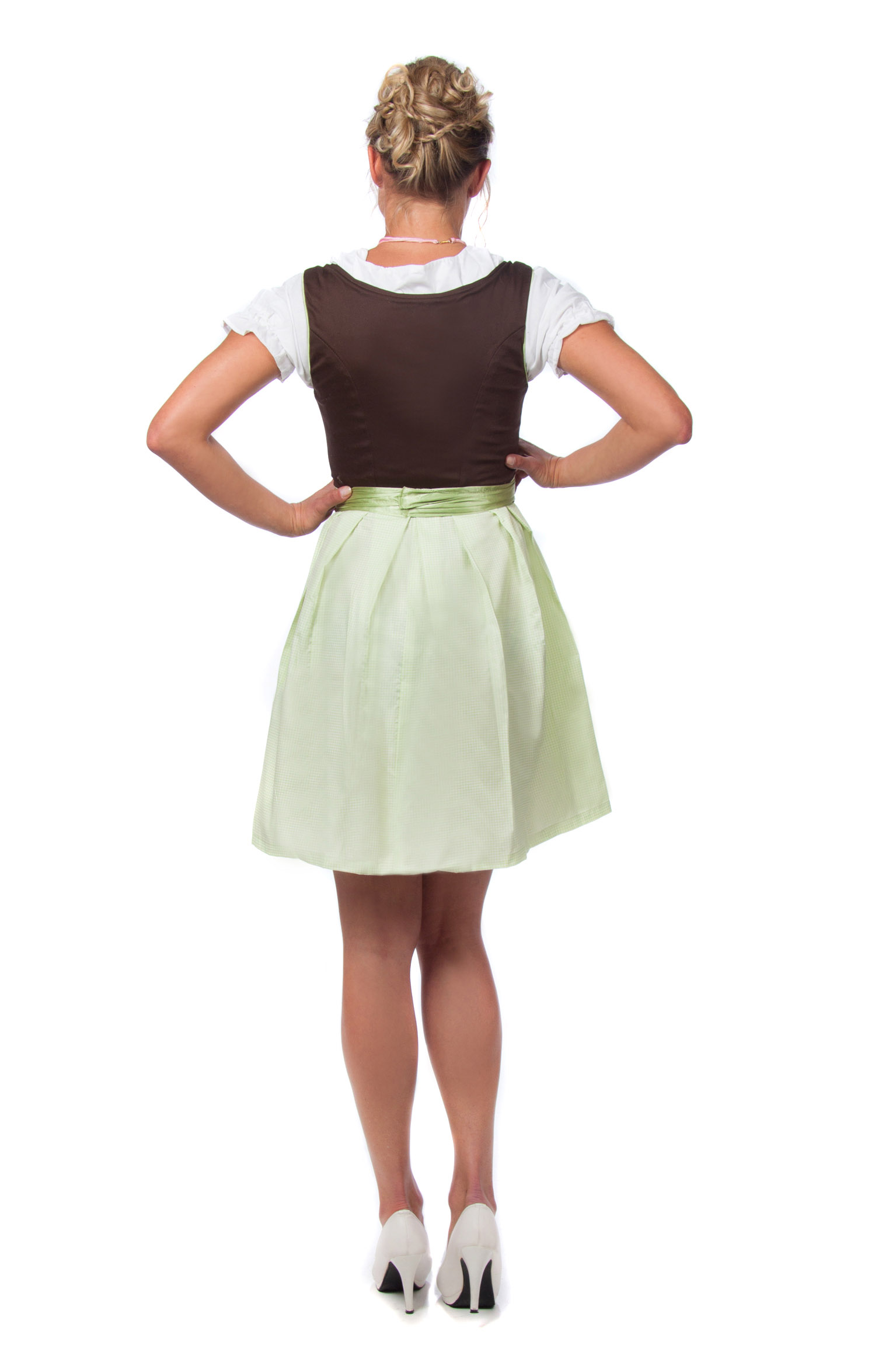 Süßes Mini Dirndl 3-teilig grün pink
