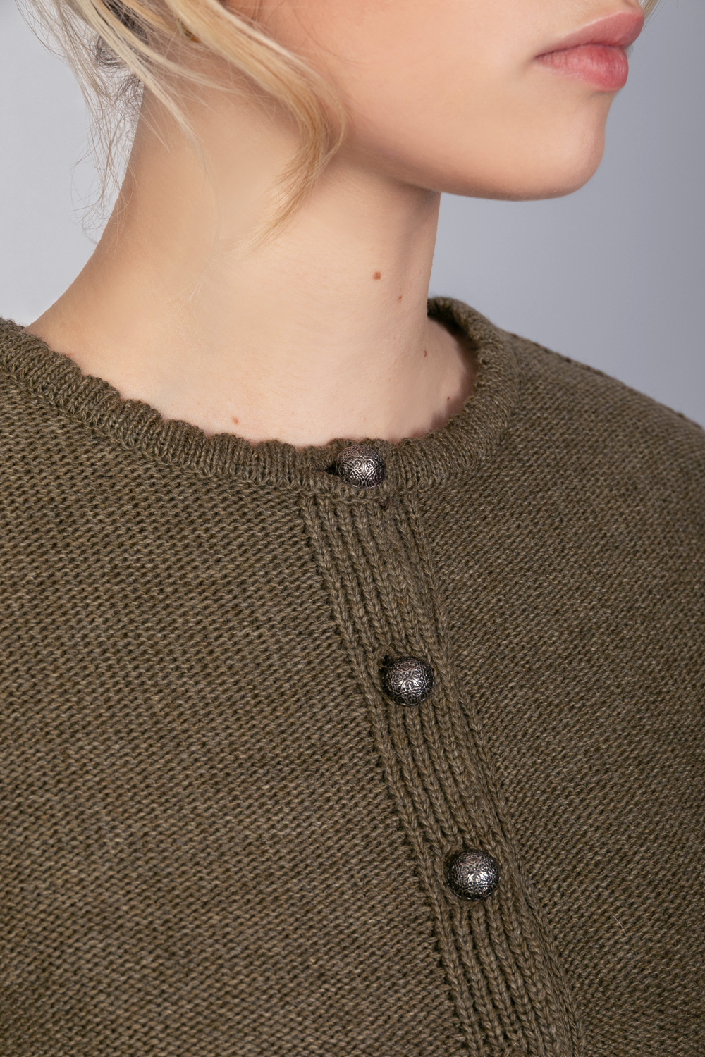 Strickjacke Sophie Khakigrün