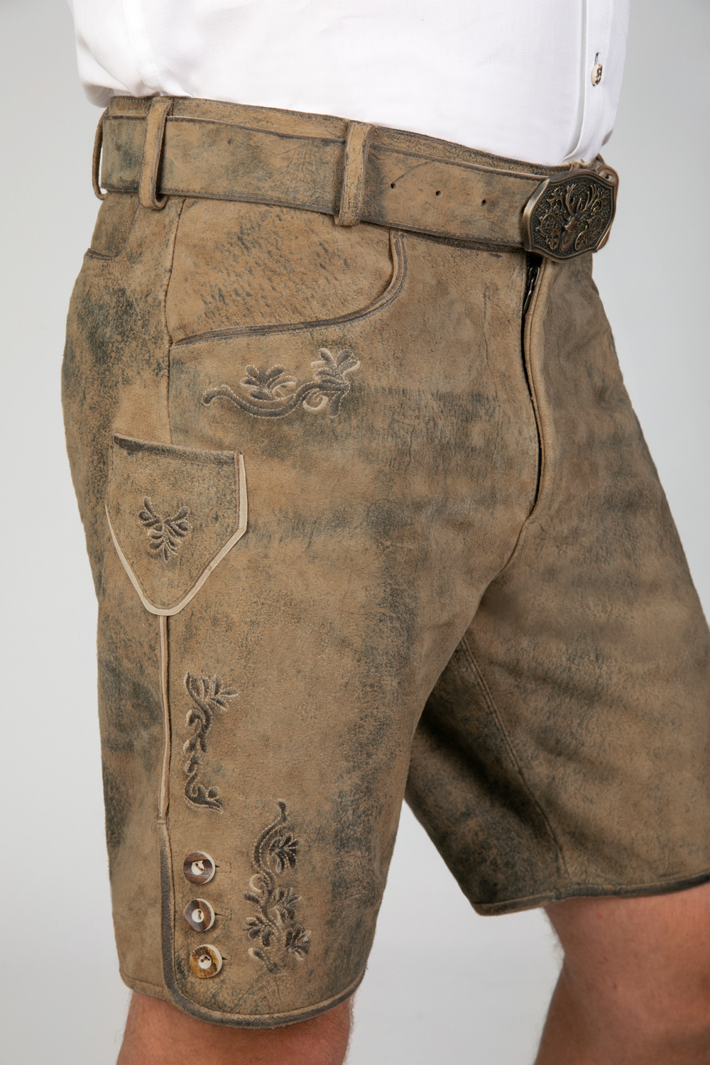 Kurze Wildbock Lederhose Paul