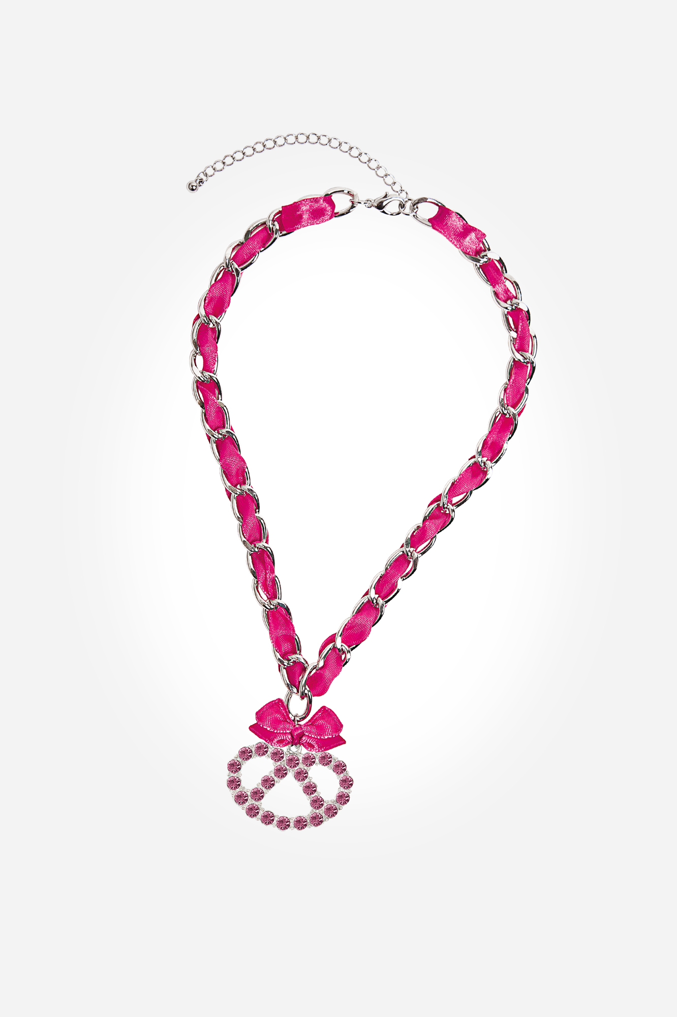 Halskette Brezel Schleife pink