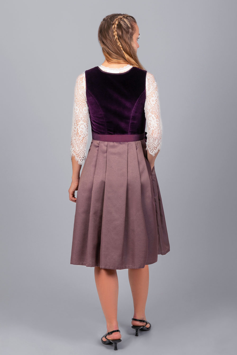 Made in Germany Dirndl Viola Samt Lila