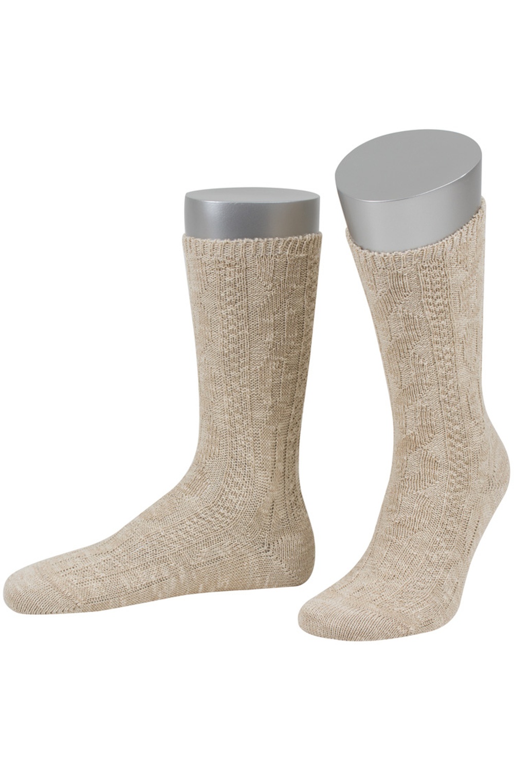 Kurze Trachtensocken Zopfmuster