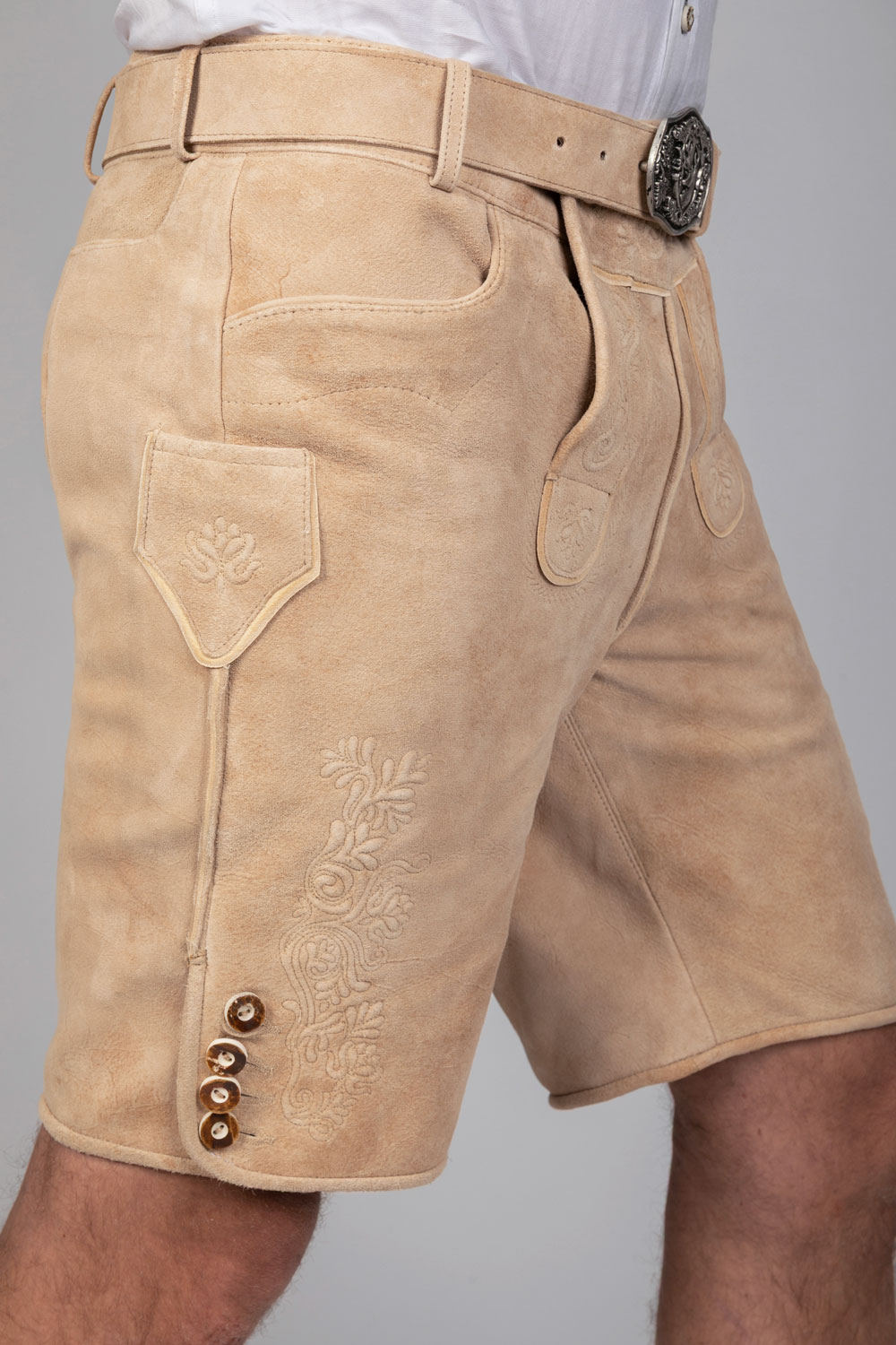 Kurze Wildbock Lederhose Balthasar