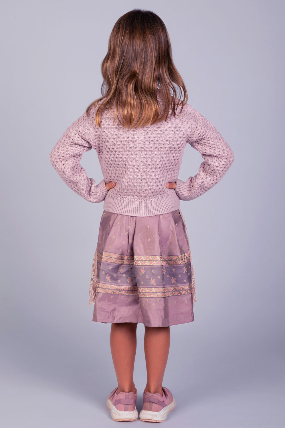 Kinder Strickjacke Theresa rosé