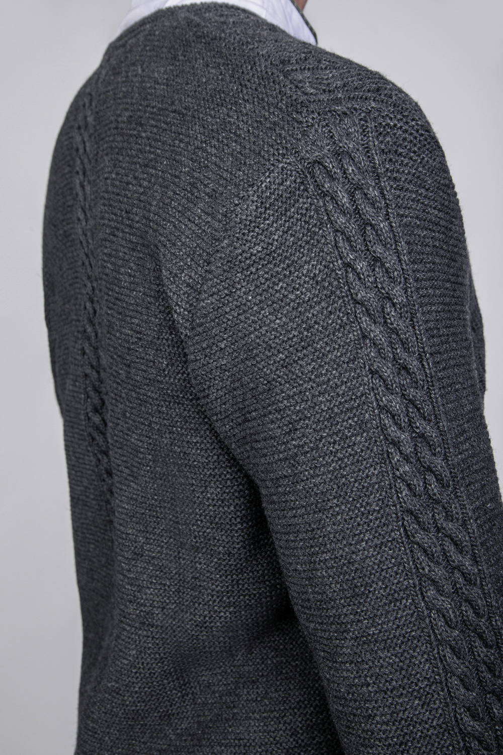 Trachten Strickjacke Leo Dunkelgrau