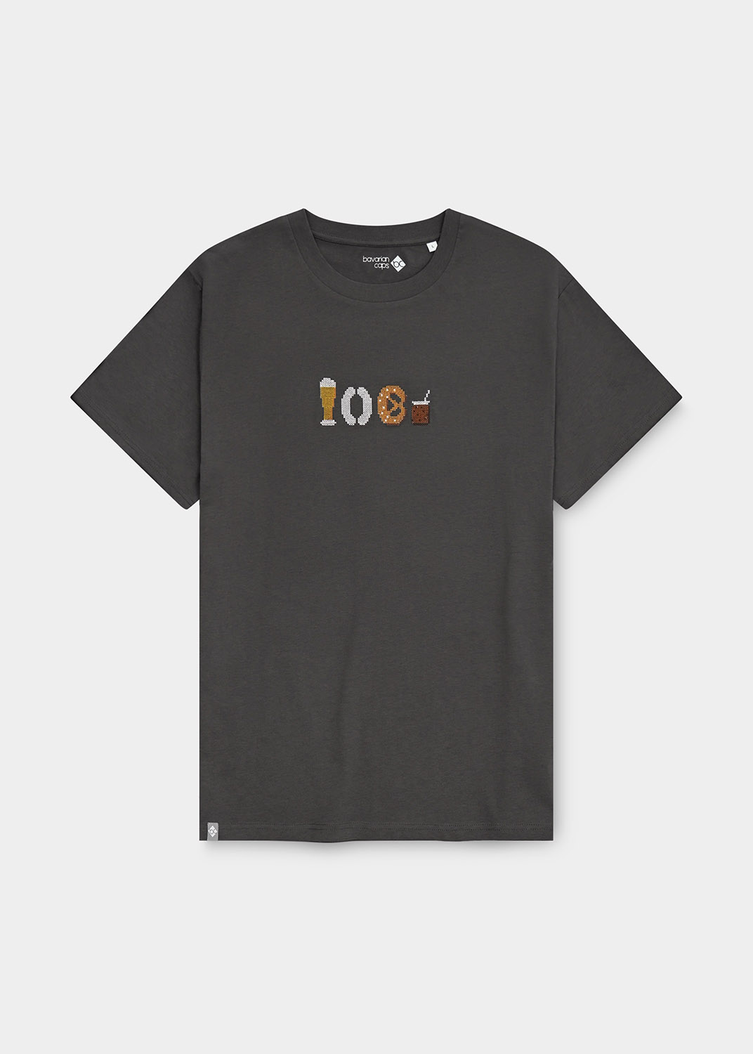 Bavarian Caps T-Shirt "Weißwurschtfrühstück" anthrazit