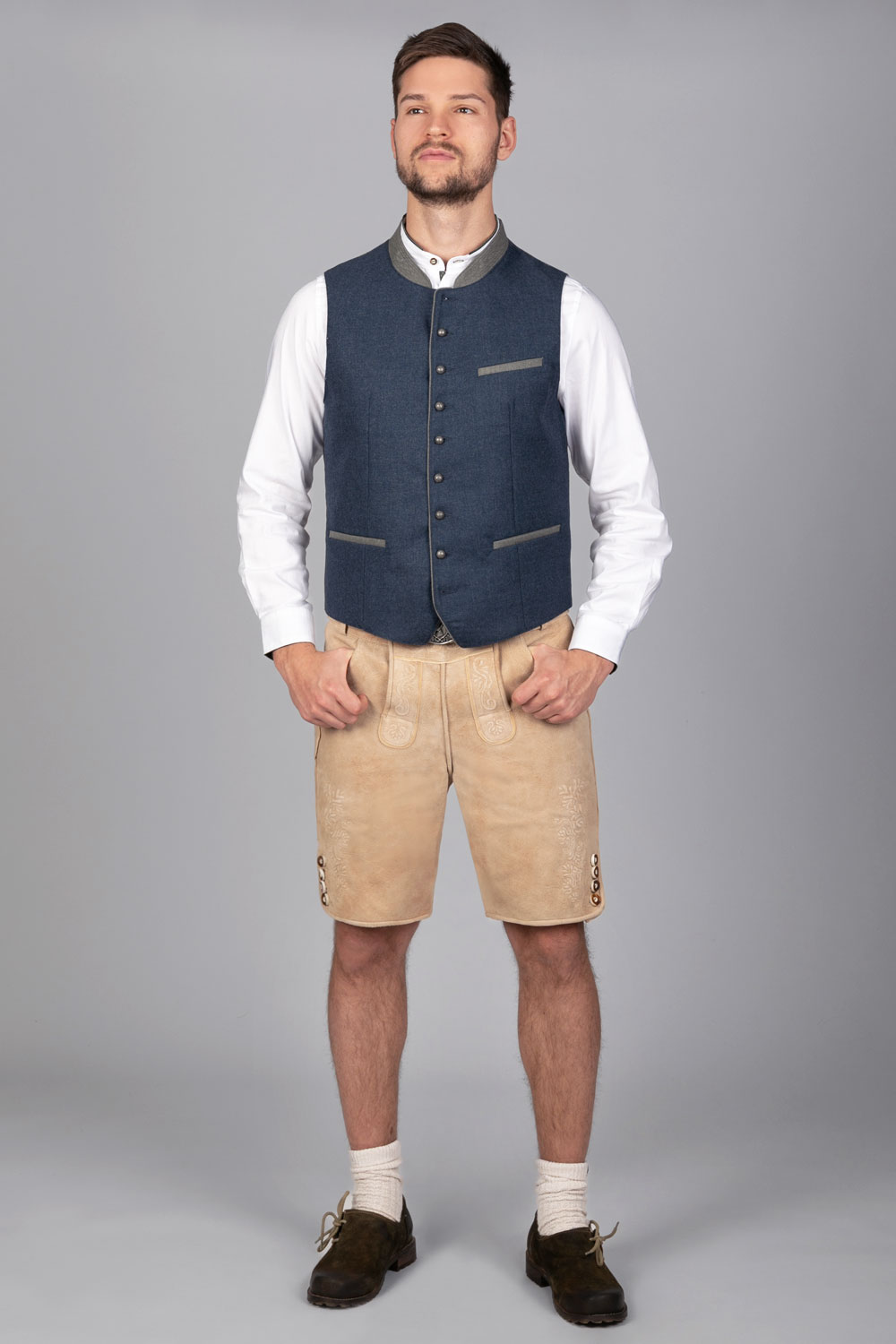 Kurze Wildbock Lederhose Balthasar