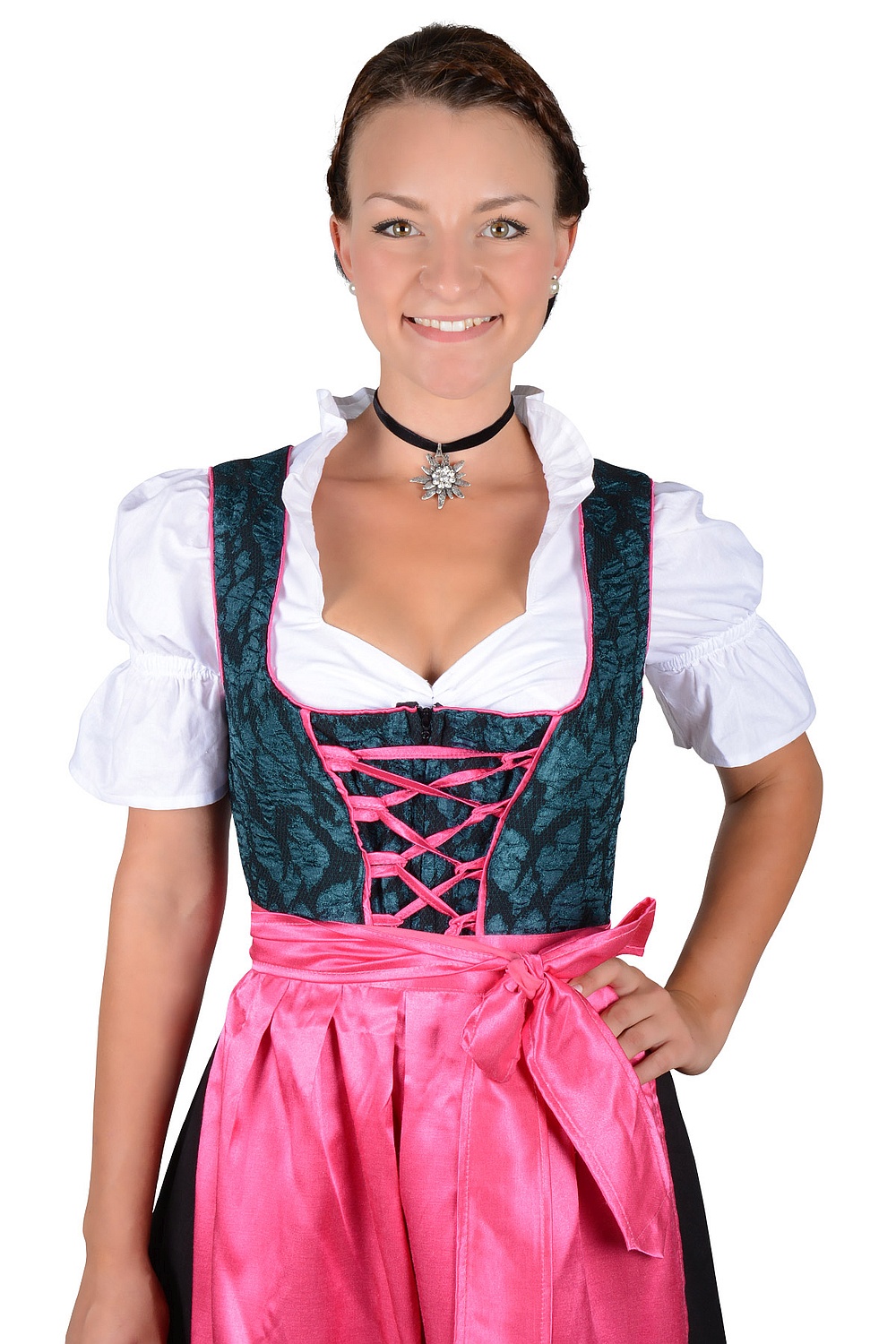 Mini Dirndl Lara pink petrol