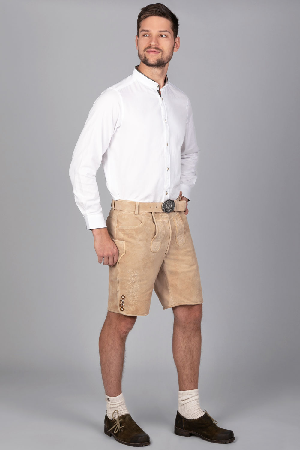 Kurze Wildbock Lederhose Balthasar