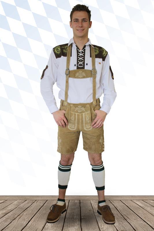 Kurze Hose Ziegenvelour Wildbock hellbraun