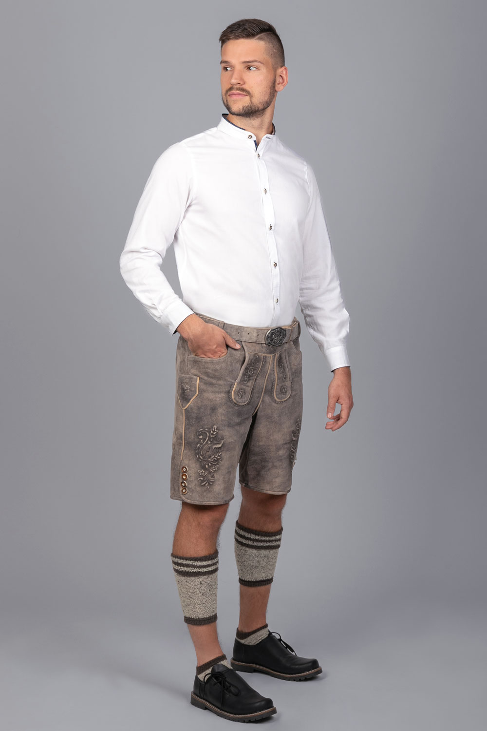 Kurze Wildbock Lederhose Maxl