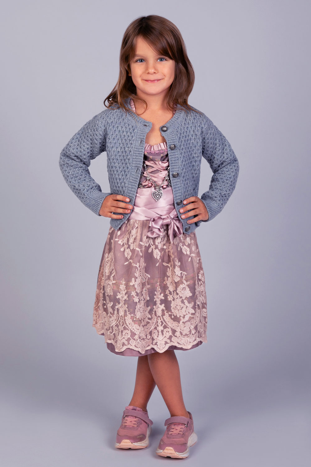 Kinder Strickjacke Theresa anthrazit