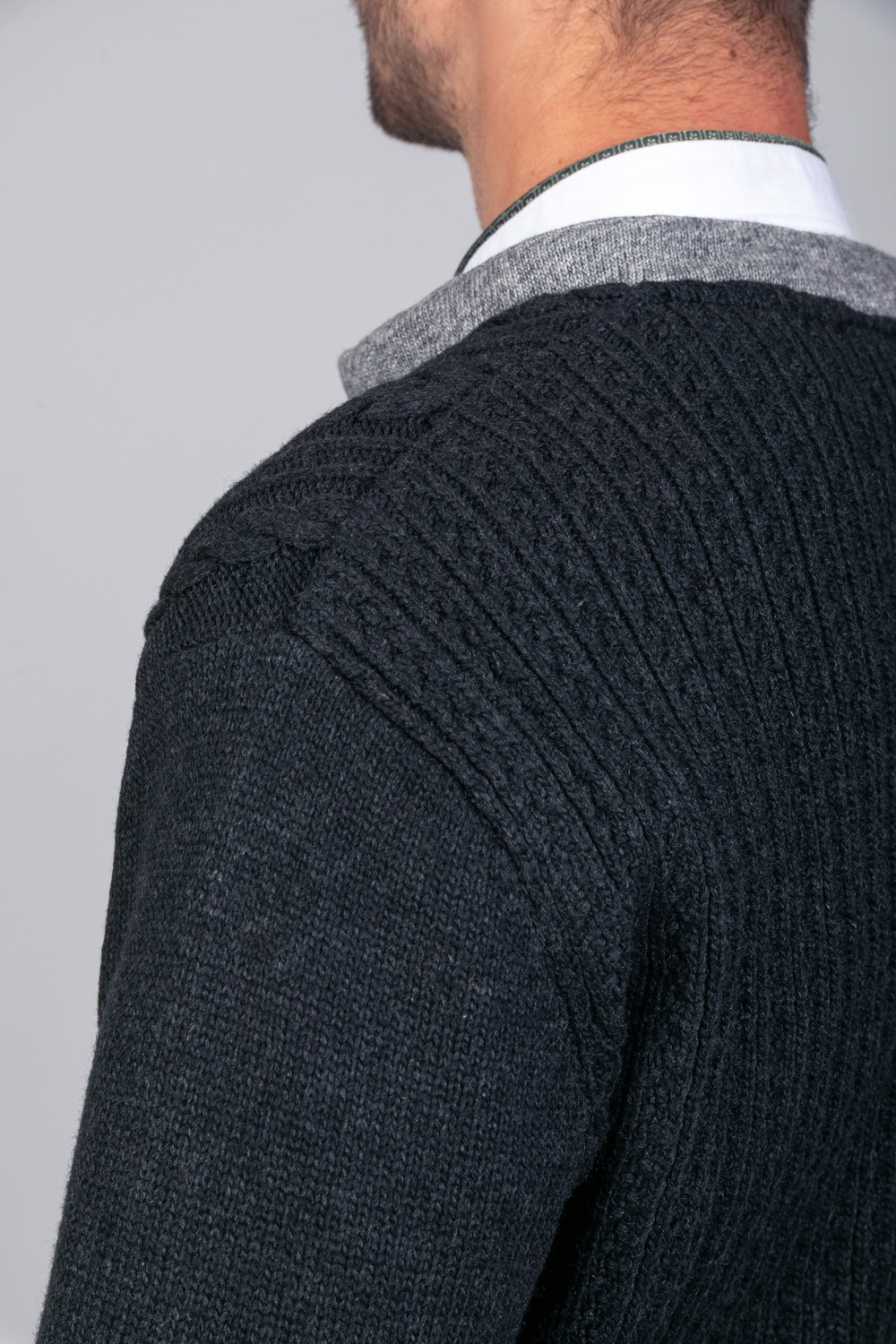 Trachten Strickjacke Jakob Dunkelanthrazit