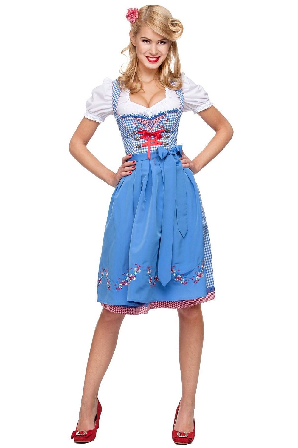 Midi Dirndl Jasmin azur