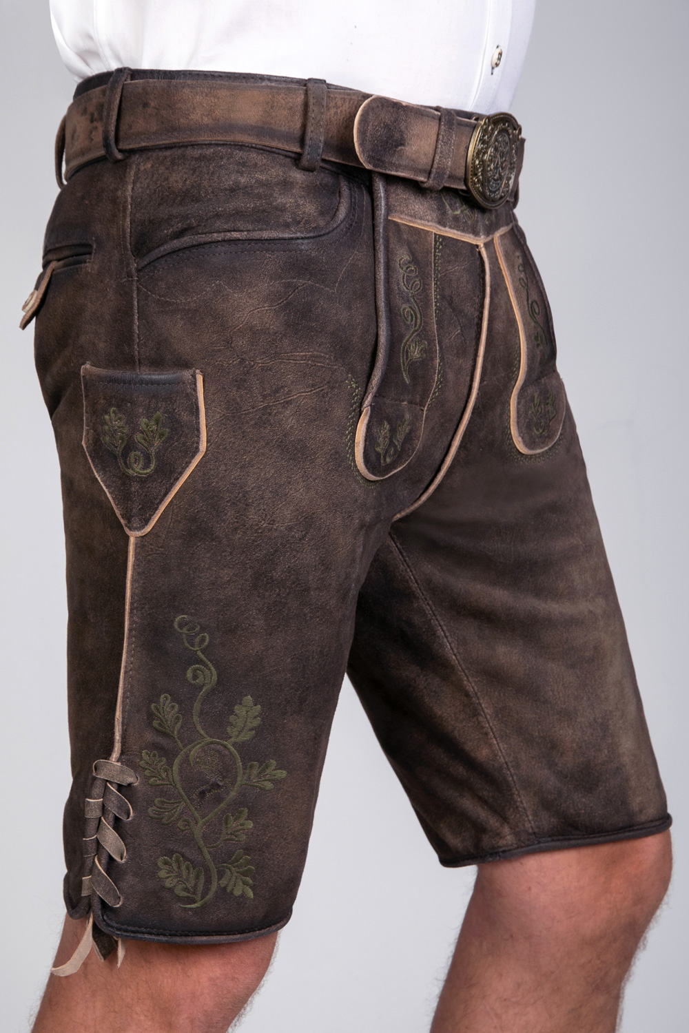 Kurze Wildbock Lederhose Gustl
