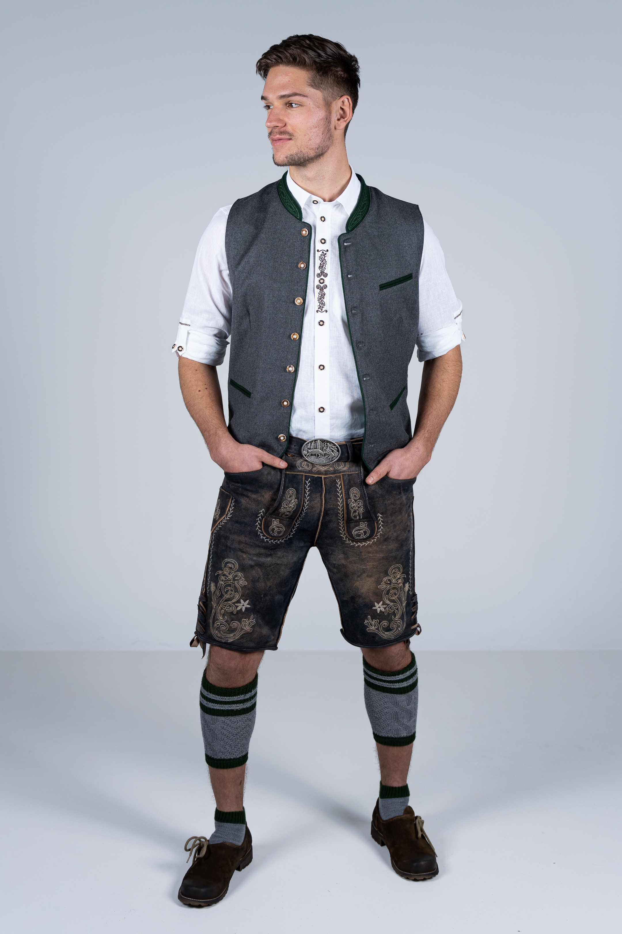 Kurze Wildbock Lederhose Alex