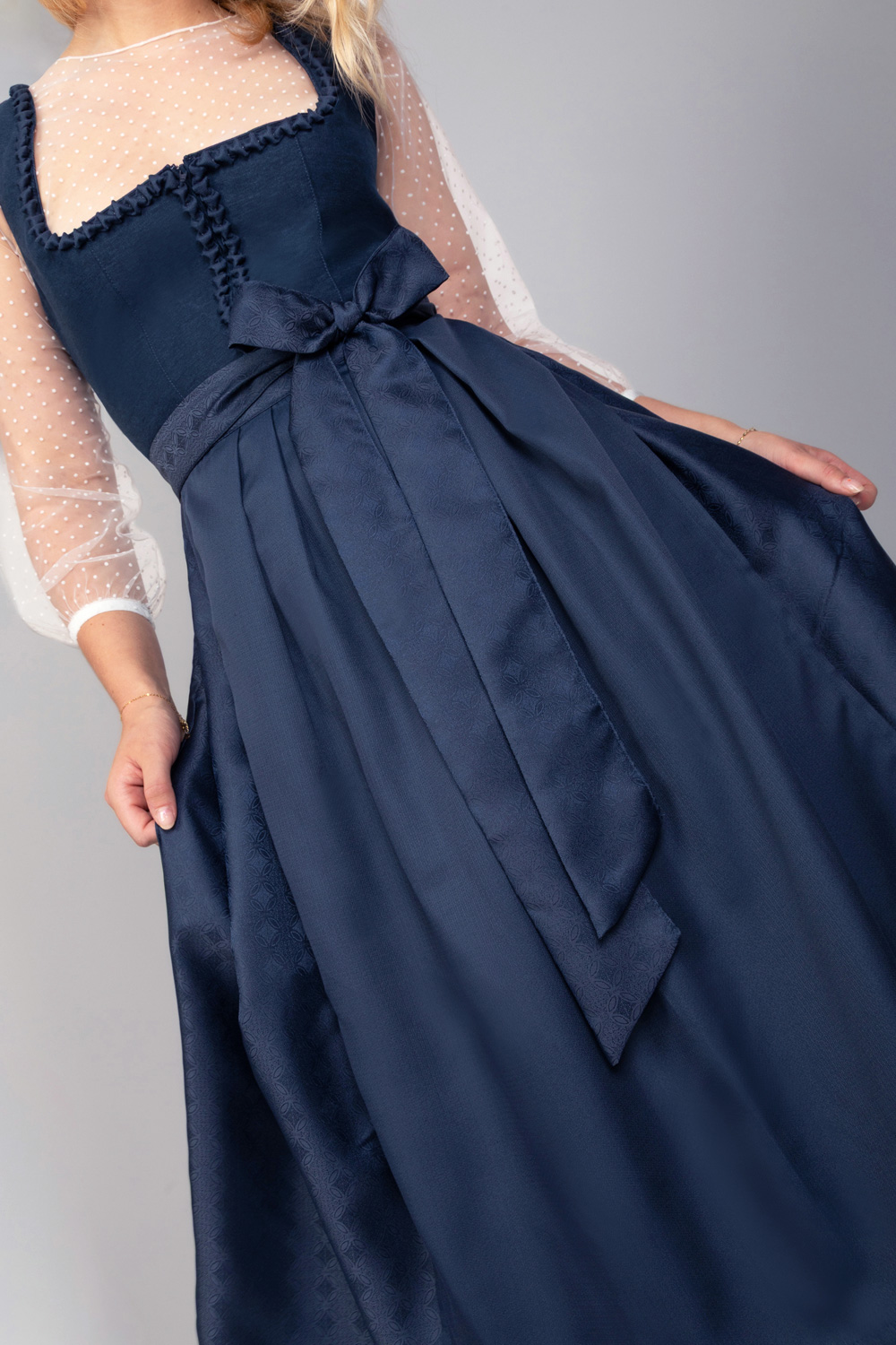 Langes Dirndl Clarissa Dunkelblau