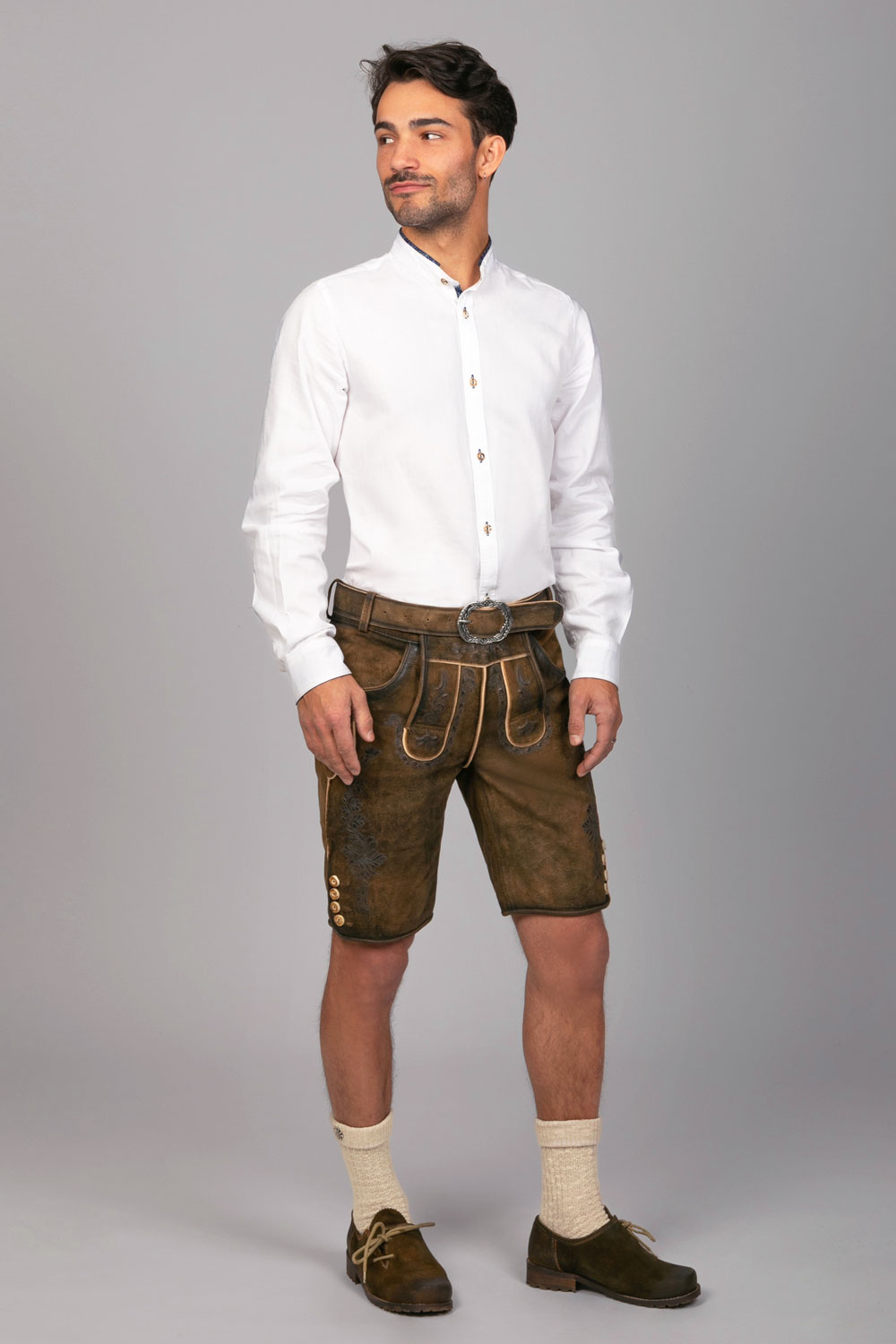 Kurze Wildbock Lederhose Erwin Siberia