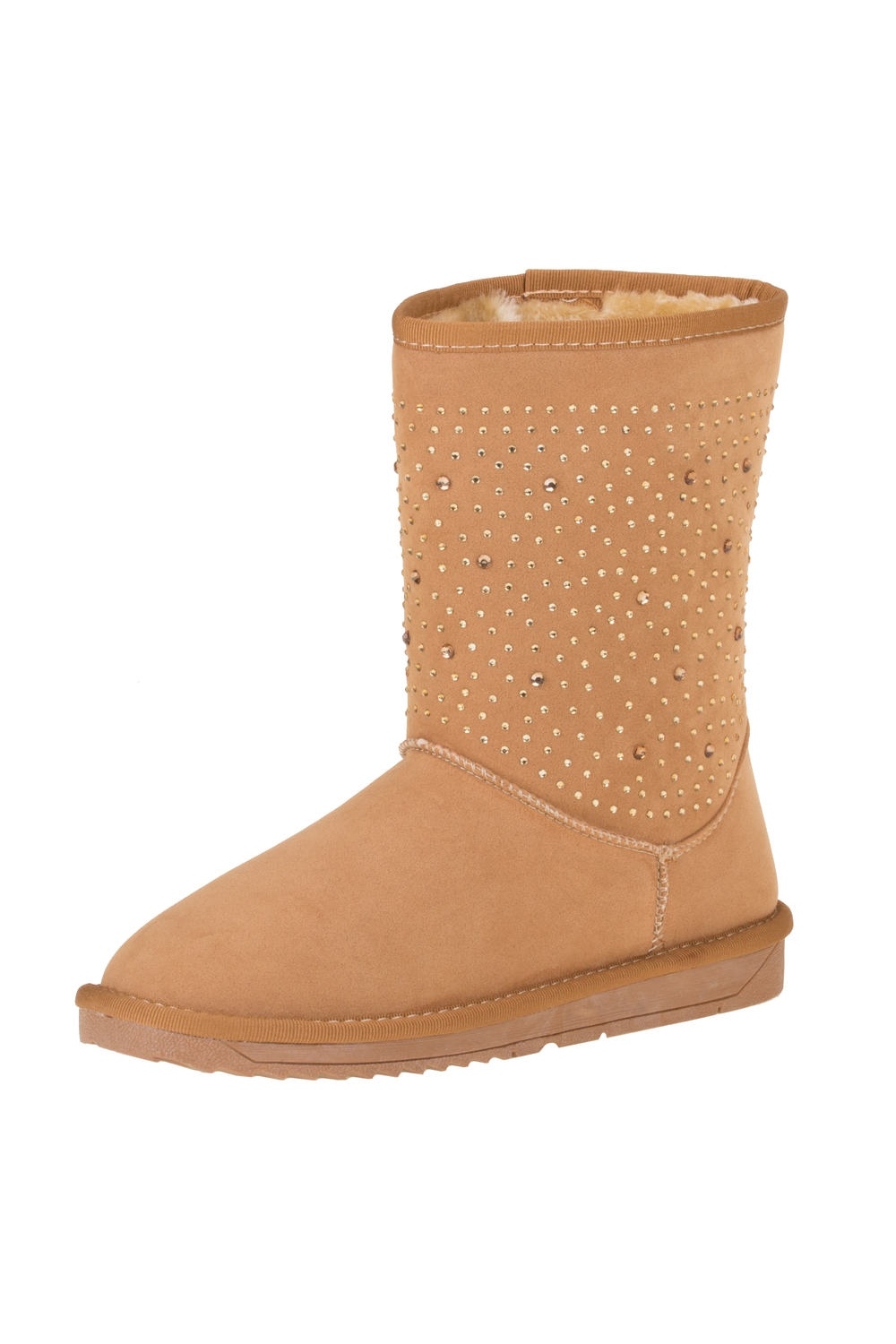 Damen Stiefel camel verziert