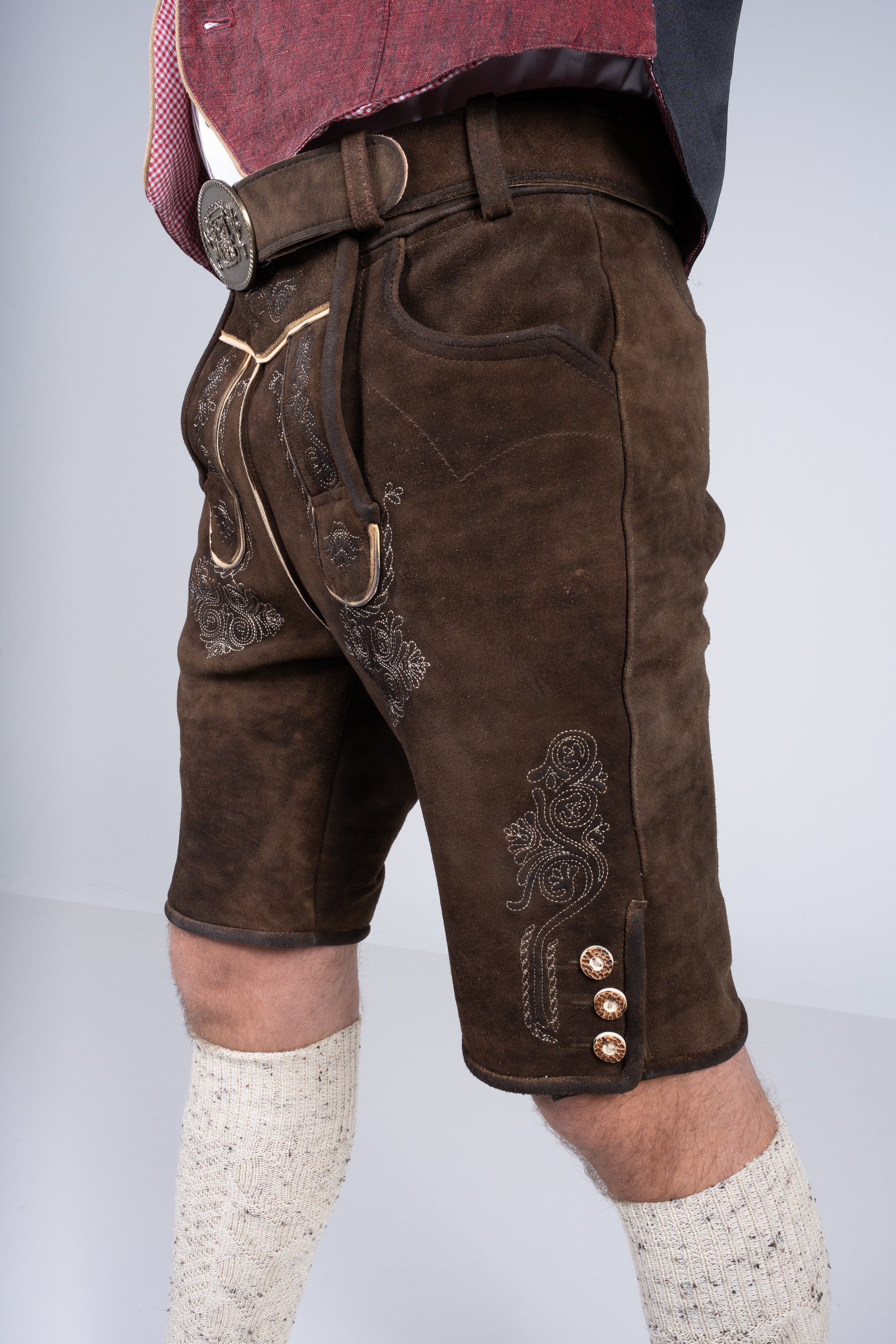 Kurze Wildbock Lederhose Elijah