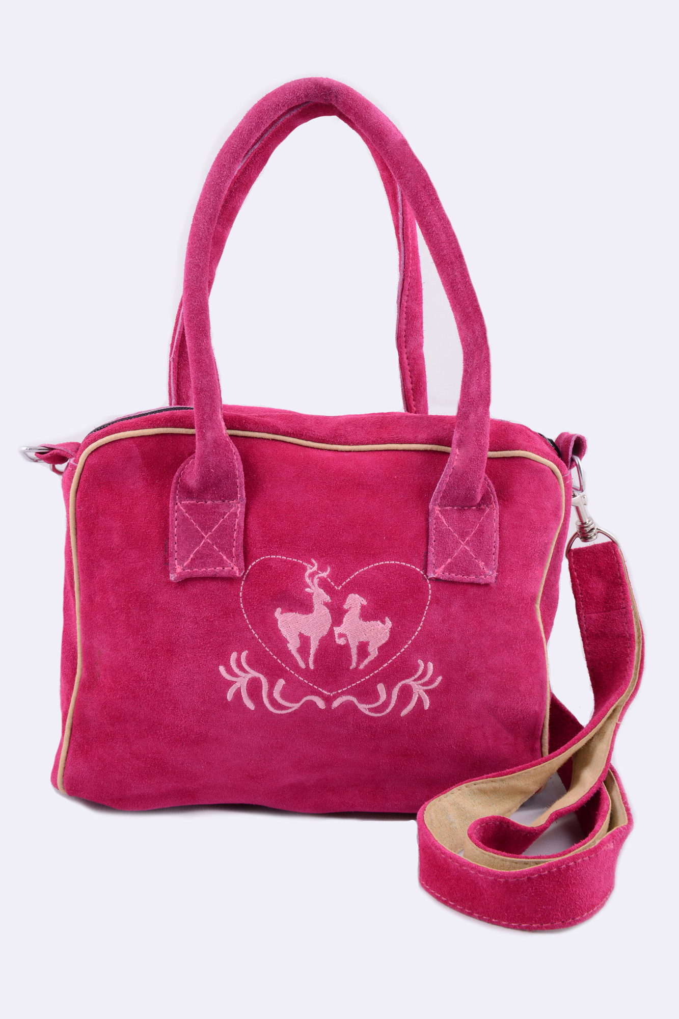 Dirndltasche pink rosa Herz