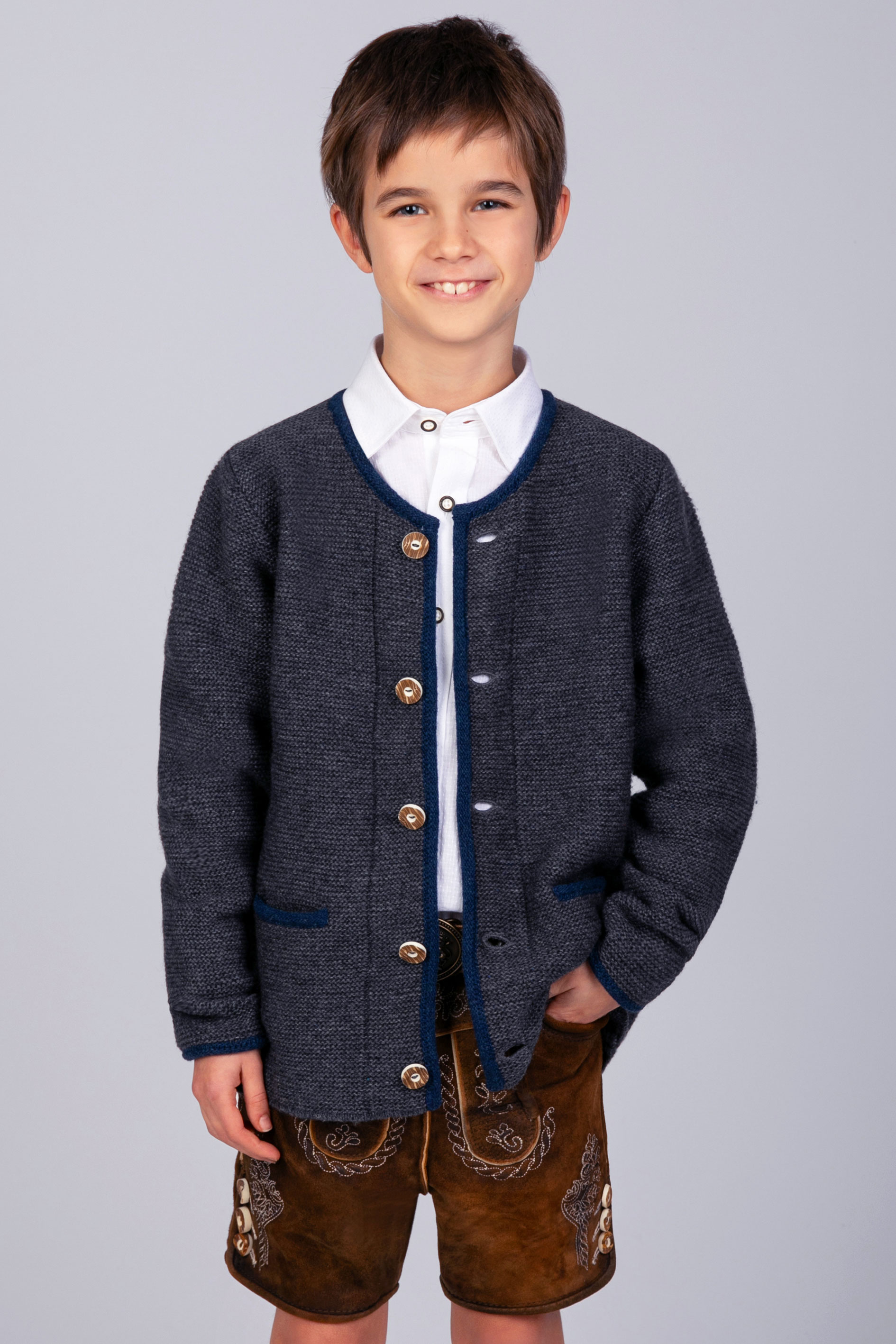 Kinder Strickjacke Felix anthrazit