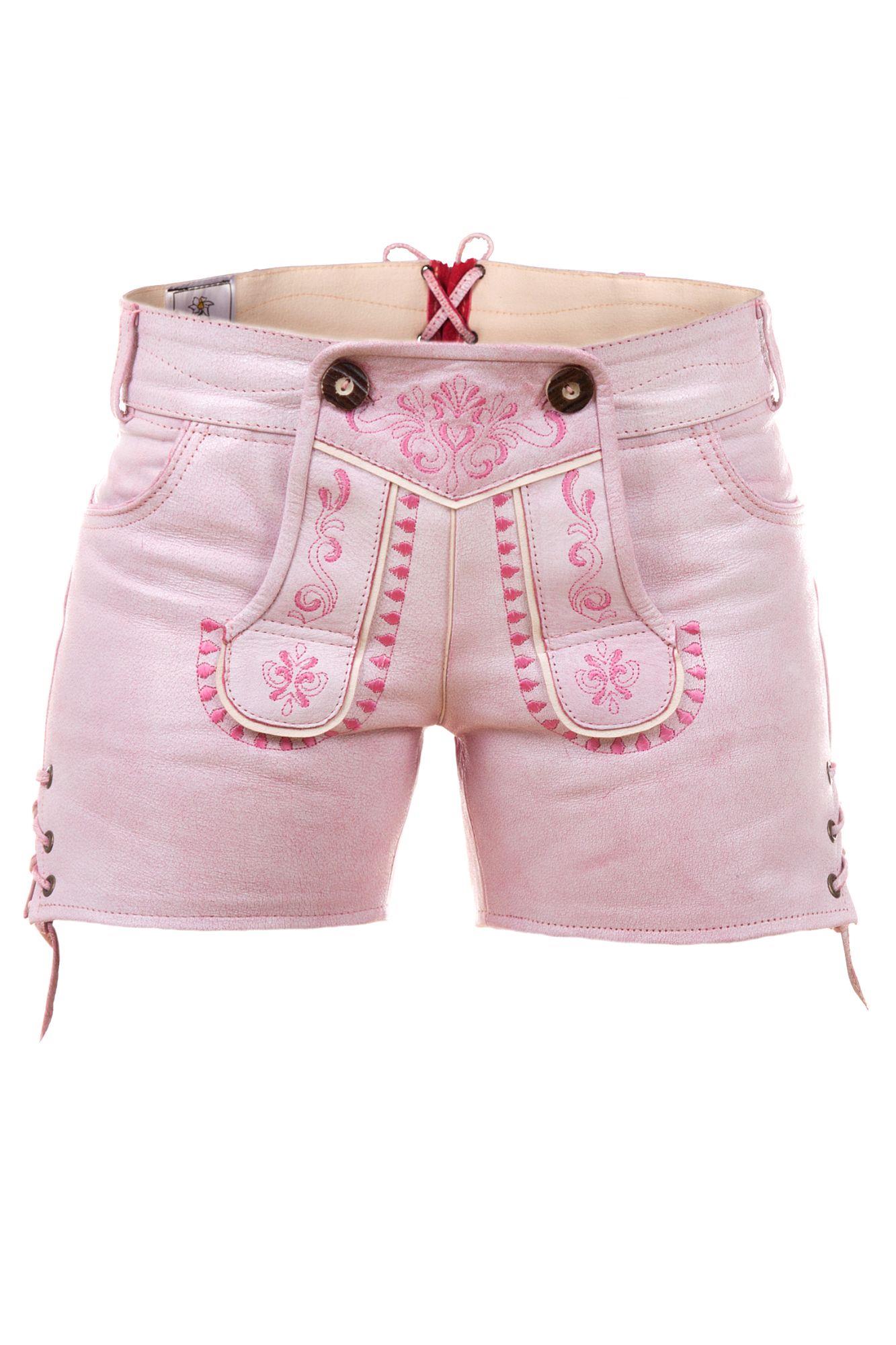 Damen Ledershorts Pink Princess