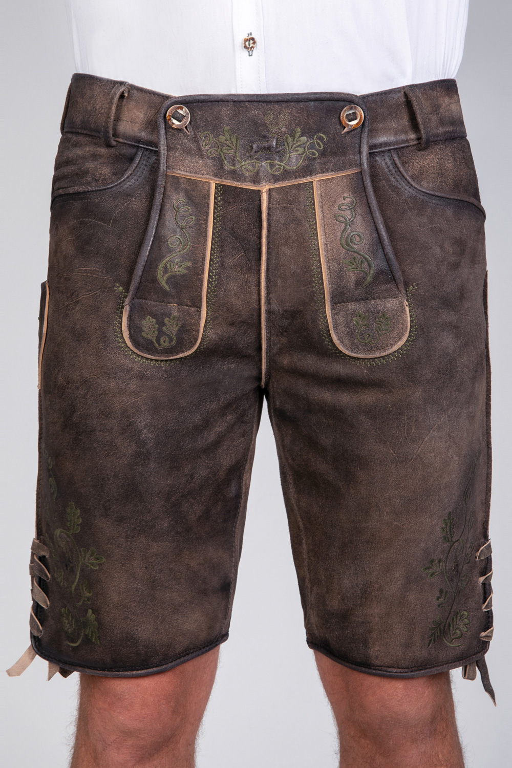 Kurze Wildbock Lederhose Gustl