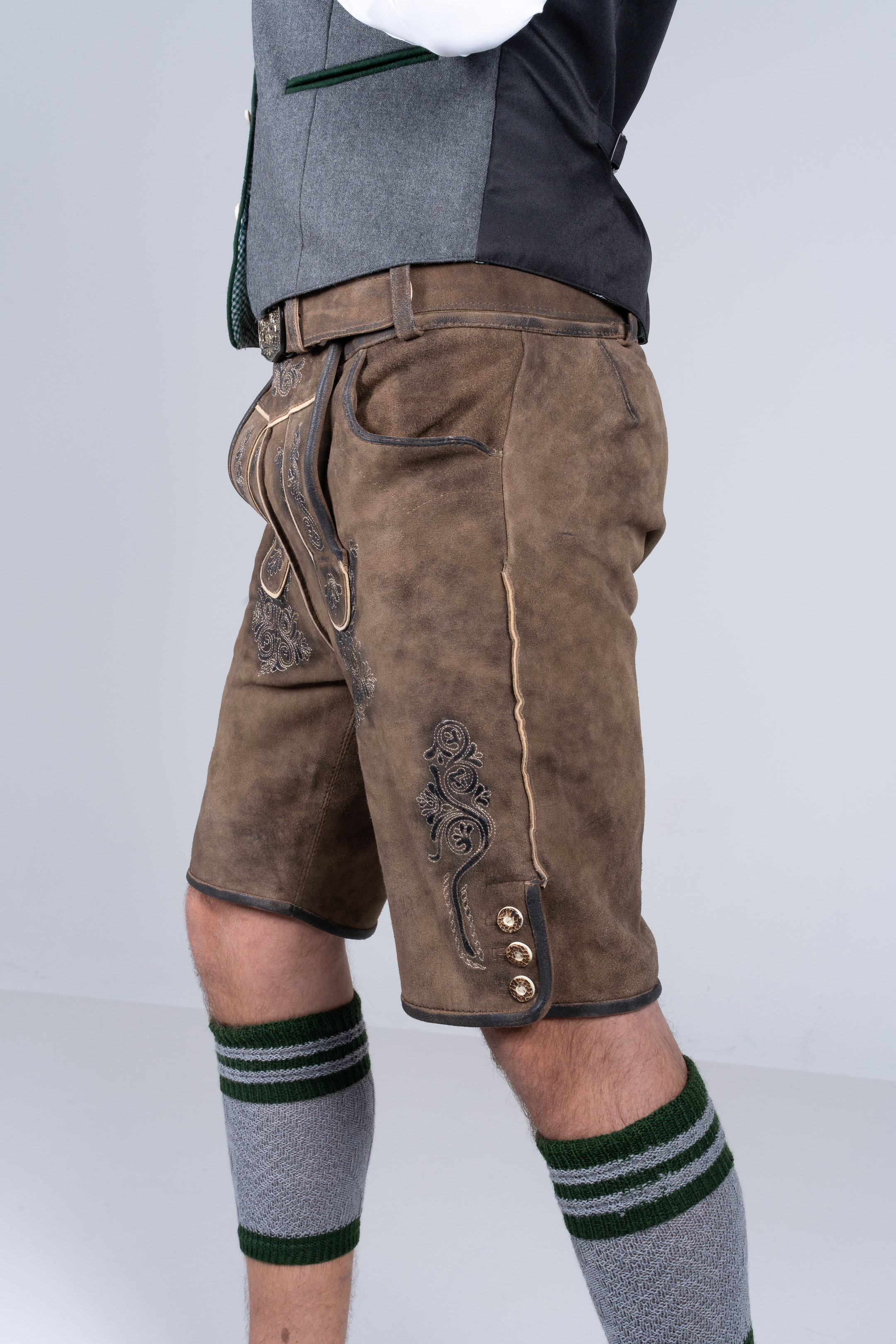 Kurze Wildbock Lederhose Fabian