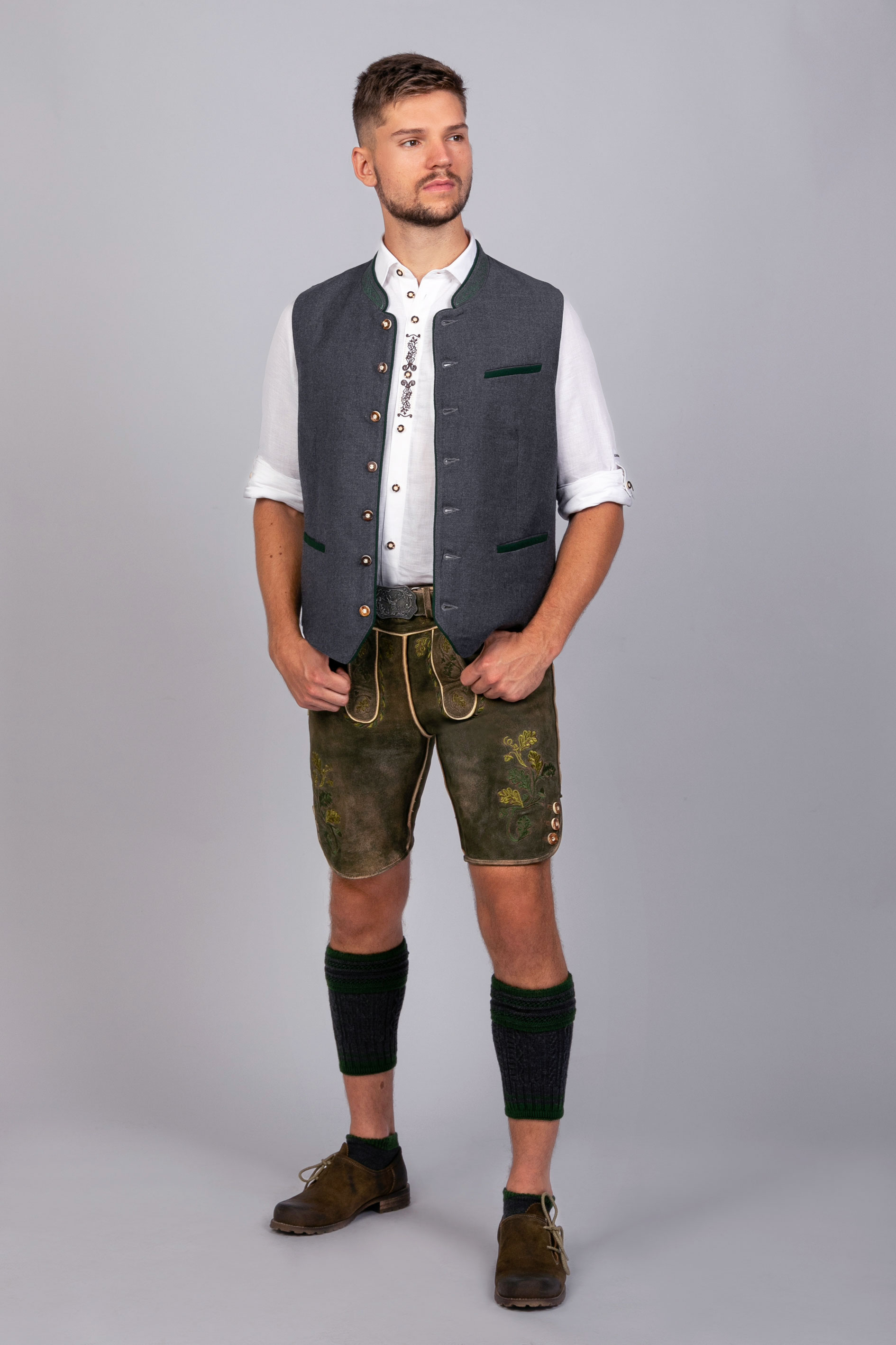 Kurze Wildbock Lederhose Murten