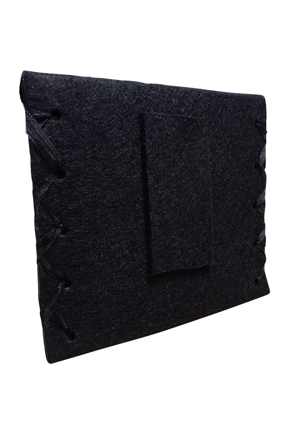 Dirndlschürzentasche Clutch Filz schwarz silber