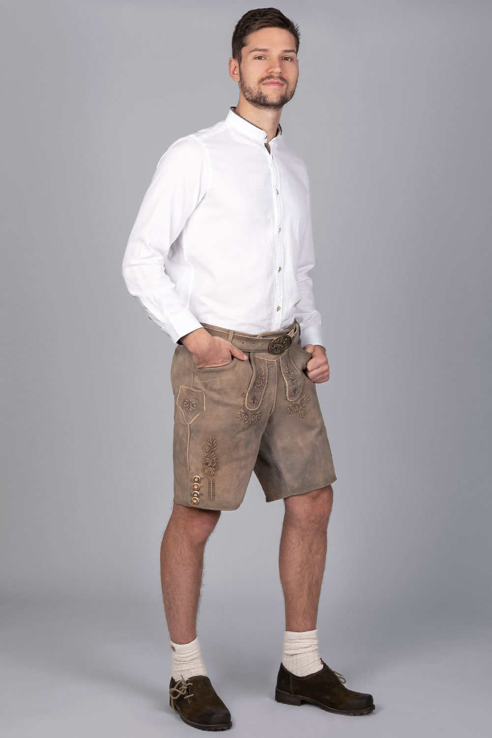 Kurze Wildbock Lederhose Lukas