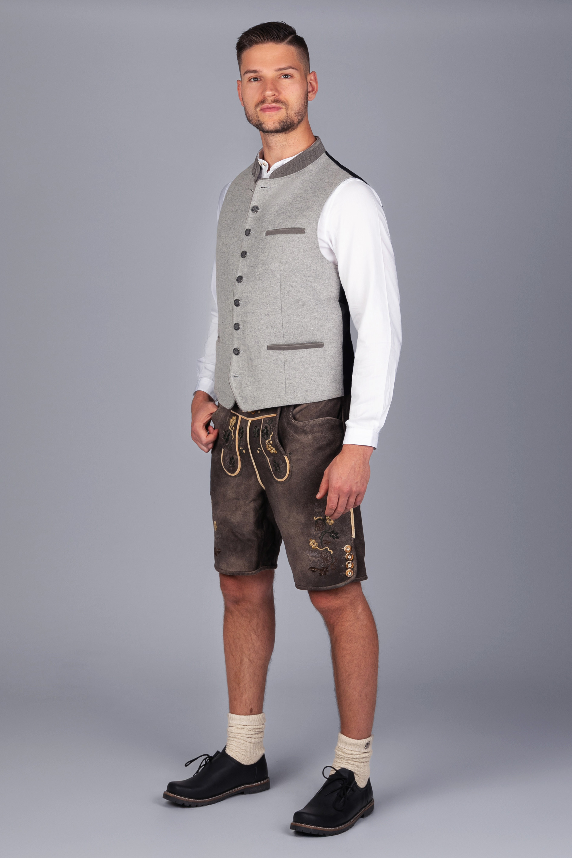 Trachten Weste Karl grau