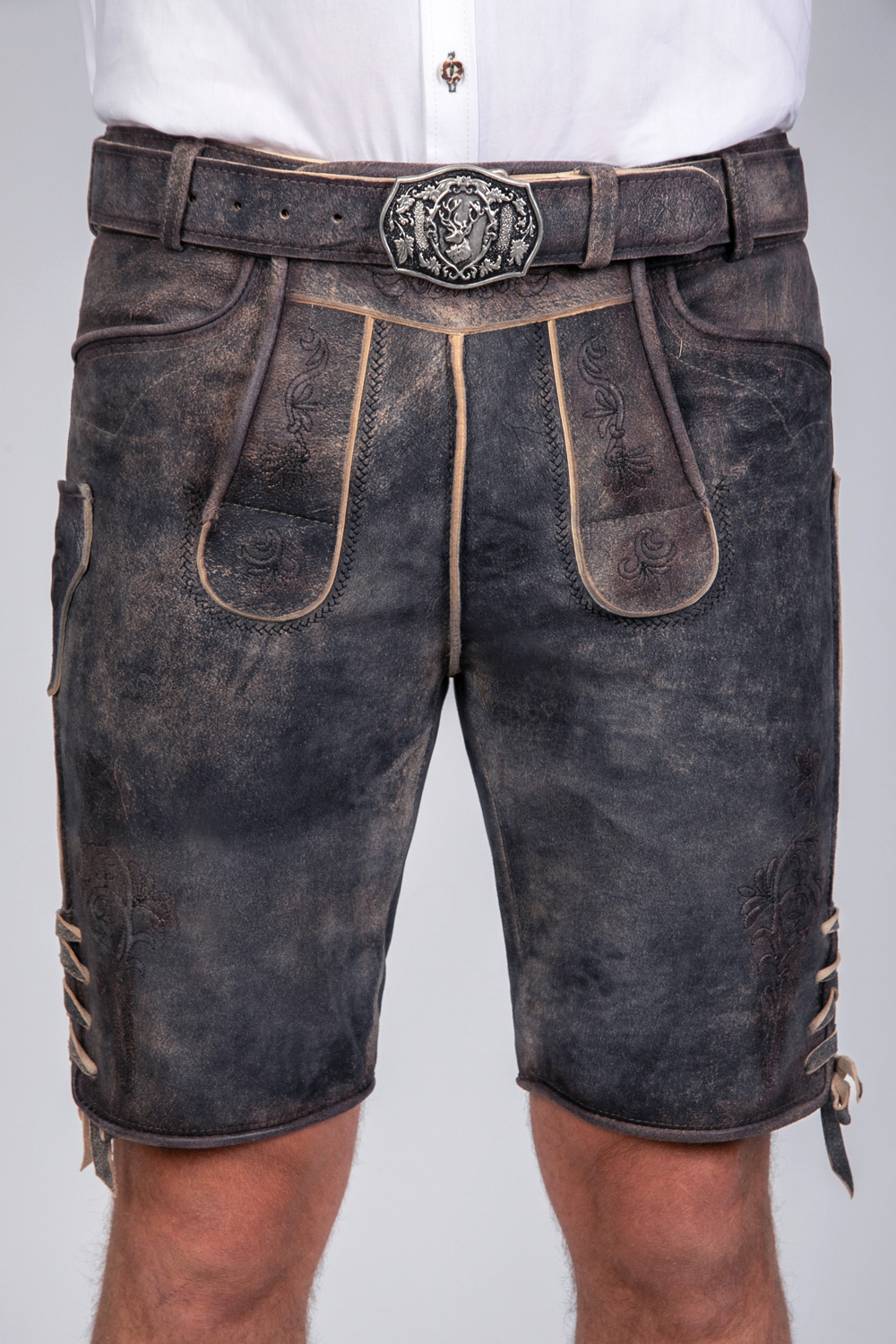 Kurze Wildbock Lederhose Tom